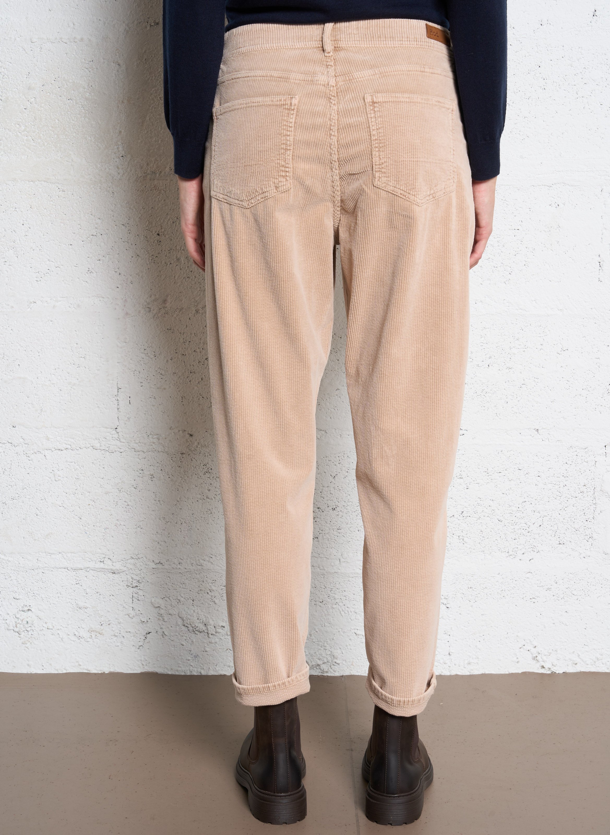 Pantalon slim en coton mélangé HOD PARIS Beige