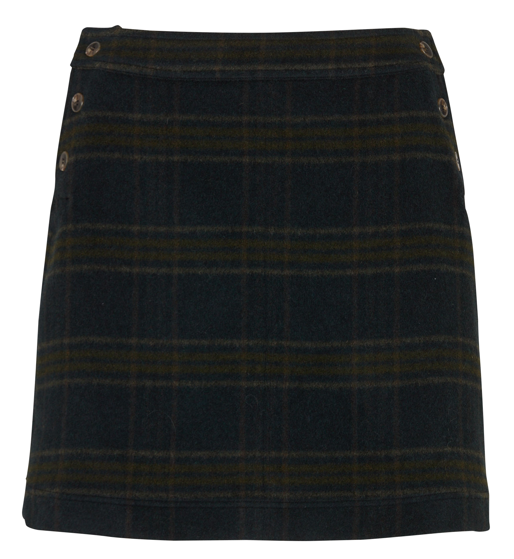 Jupe courte à carreaux en laine mélangée MAISON 123 Bleu