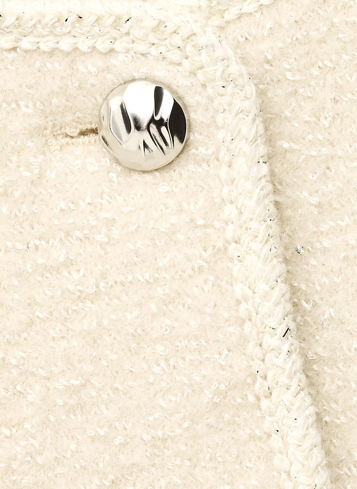 Veste courte boutonnée en maille bouclée BA&SH Beige