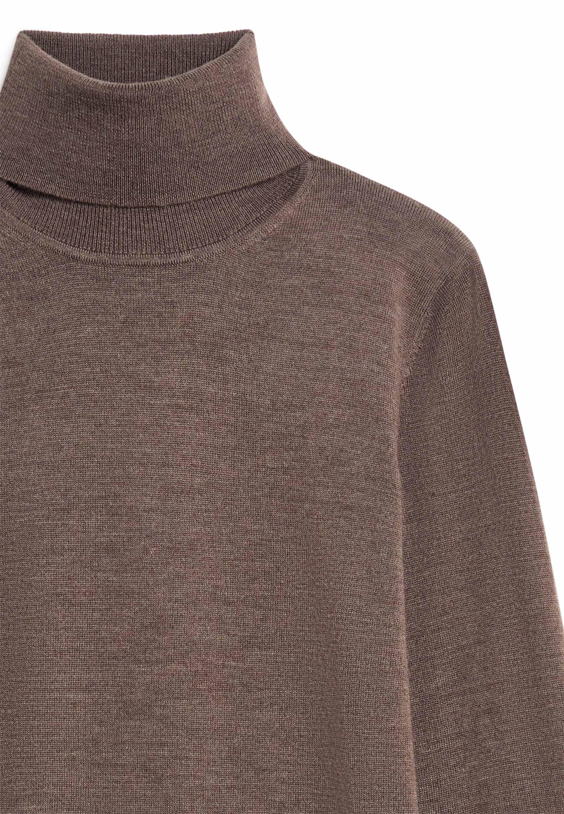 Merino wool roll-neck sweater RODIER Brown
