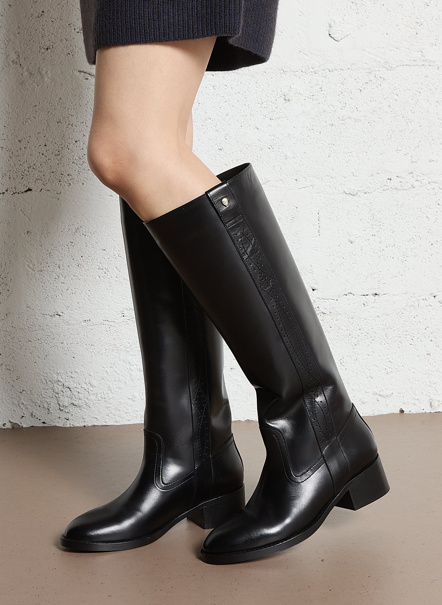 Bottes en cuir SOCQUE PARIS Noir
