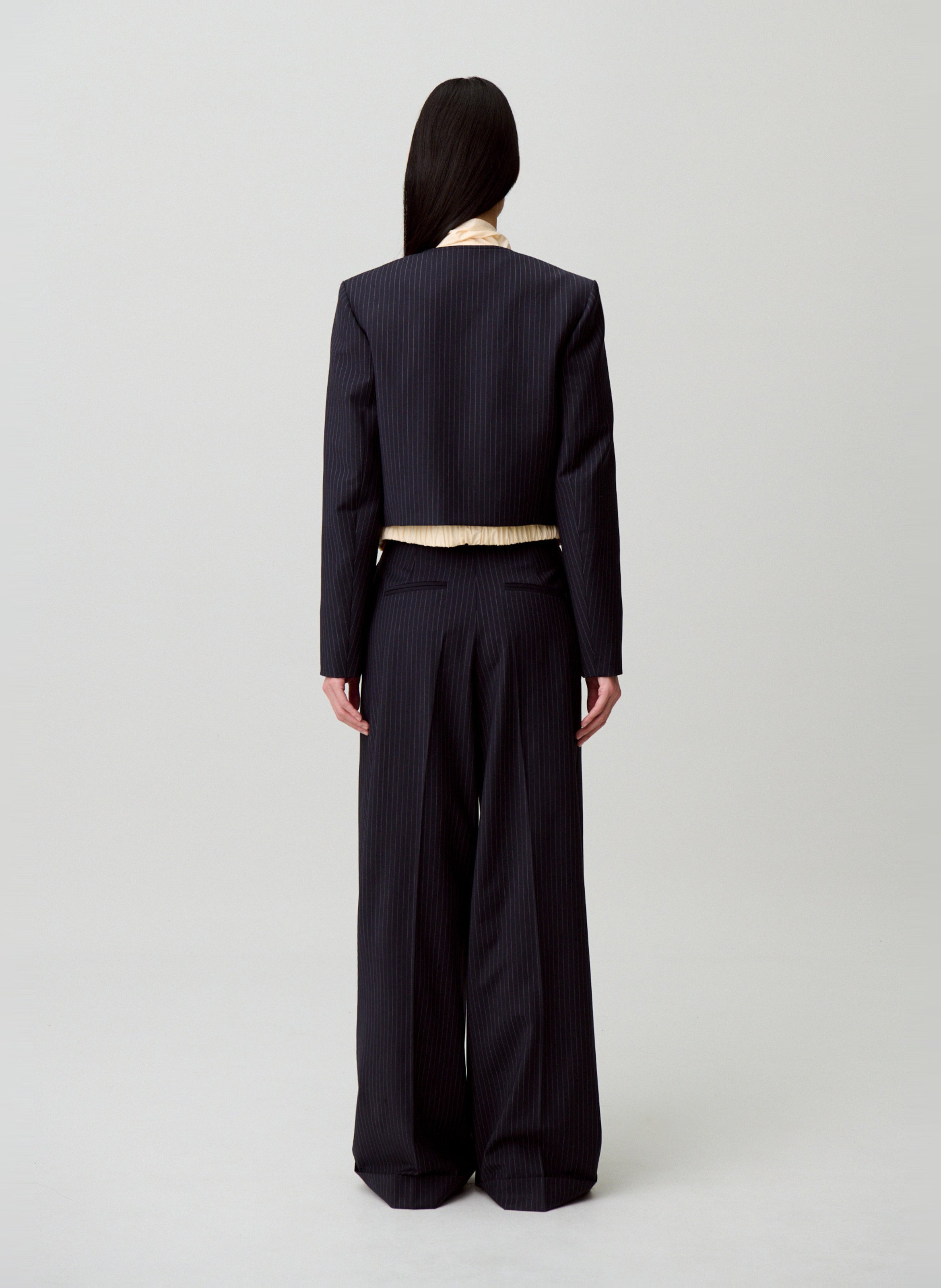 Short straight wool blend jacket CLAUDIE PIERLOT Multicolored