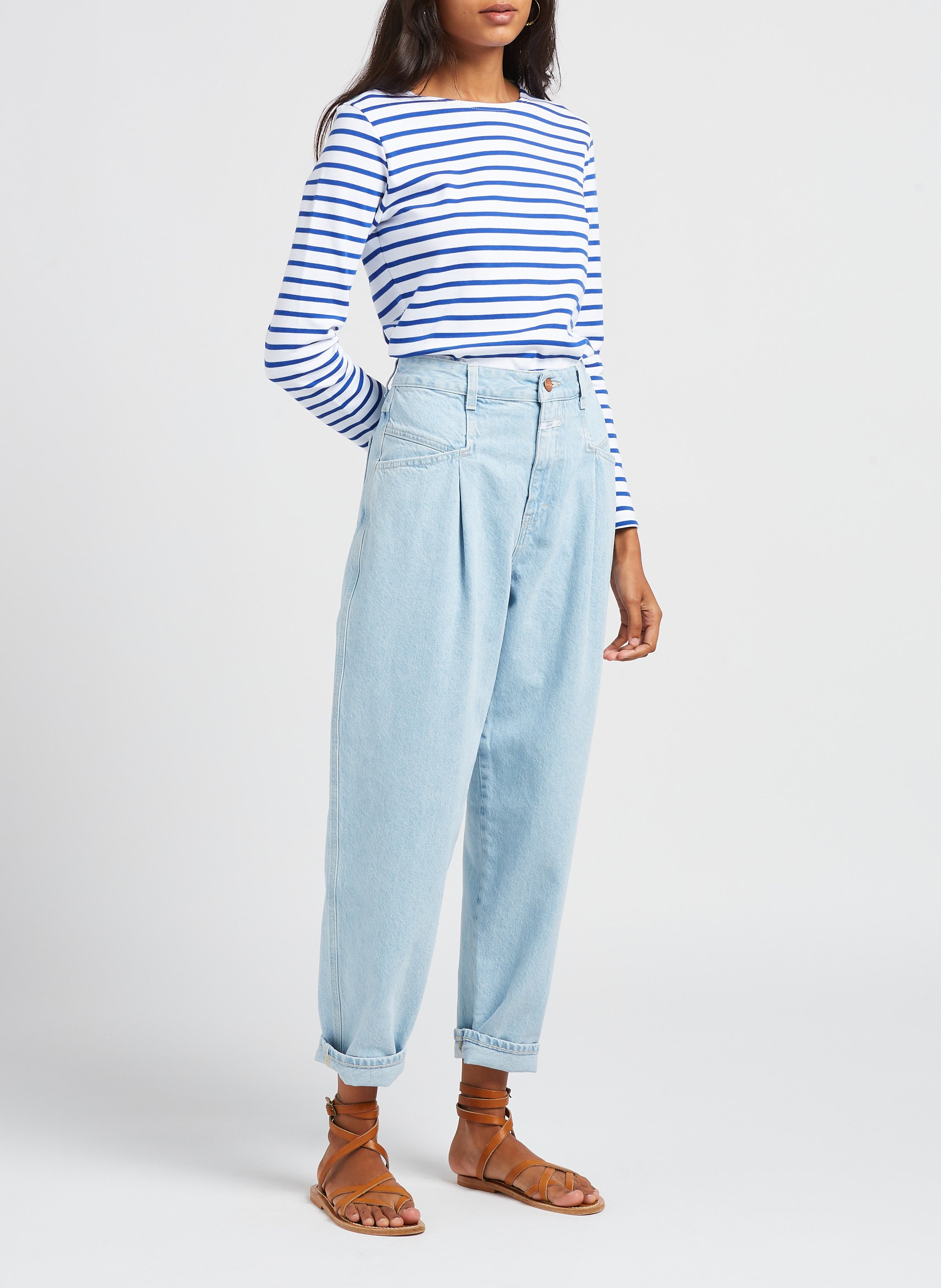 Matrosenshirt aus Baumwolle mit Rundhalsausschnitt ARMOR LUX Weiss