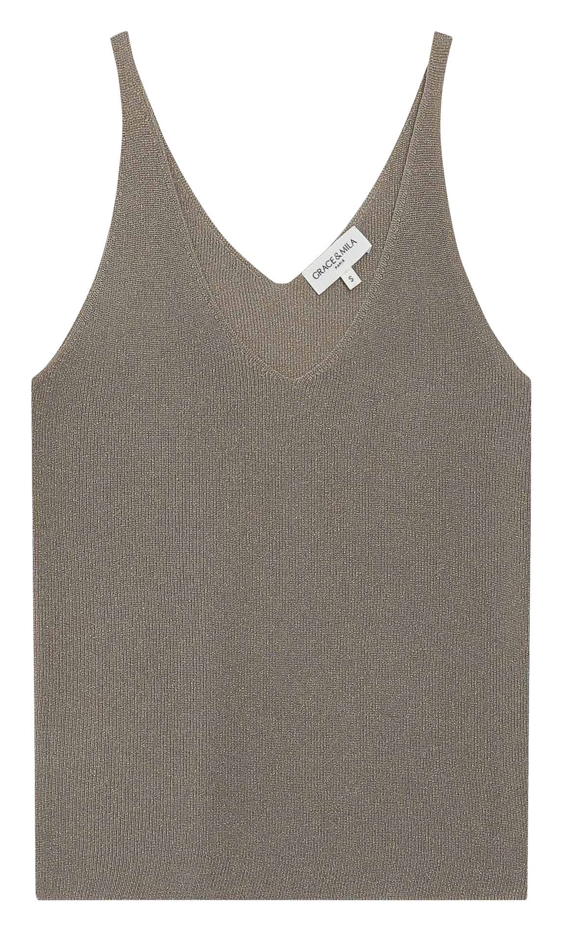 Sleeveless V-neck top GRACE ET MILA Green