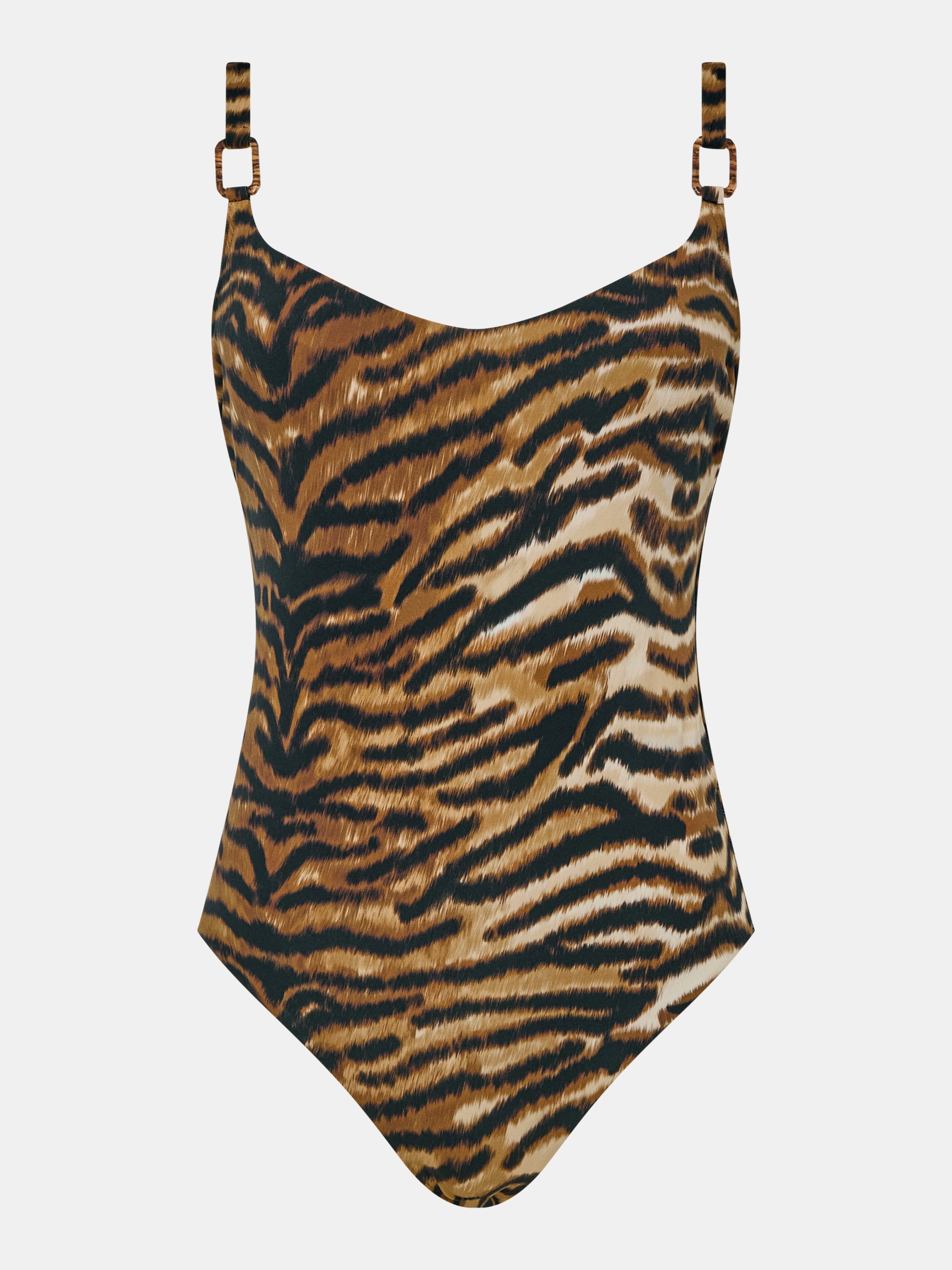 One-piece swimsuit CHANTELLE Brown
