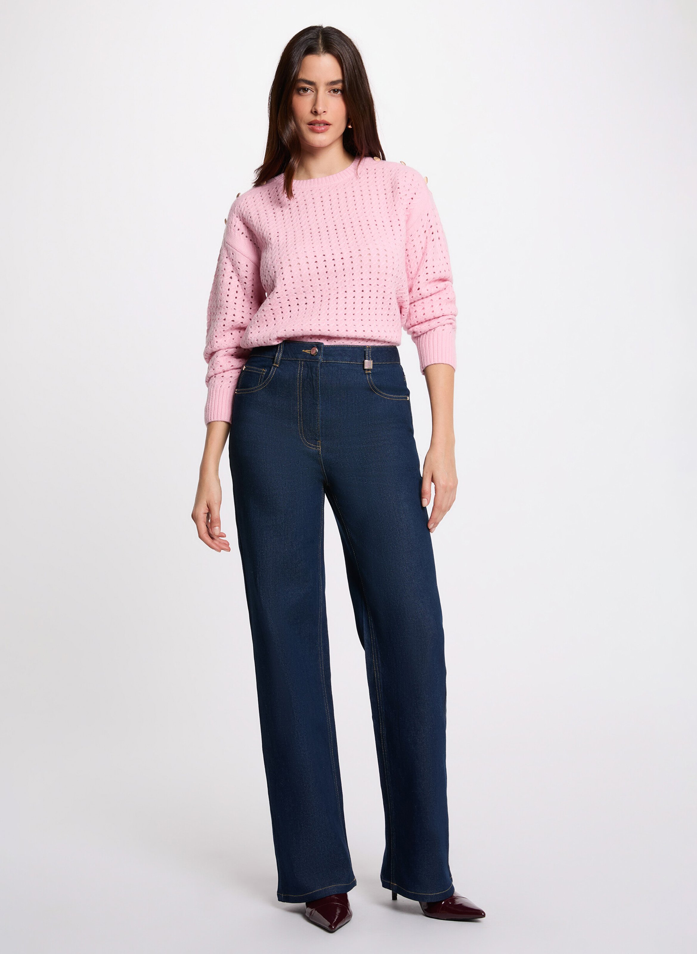 Pull col rond MORGAN Rose