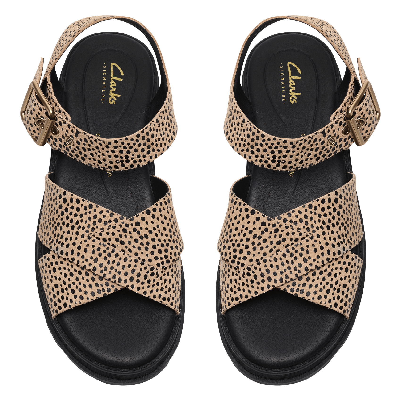 Fabia leather wedge sandals CLARKS Multicolored