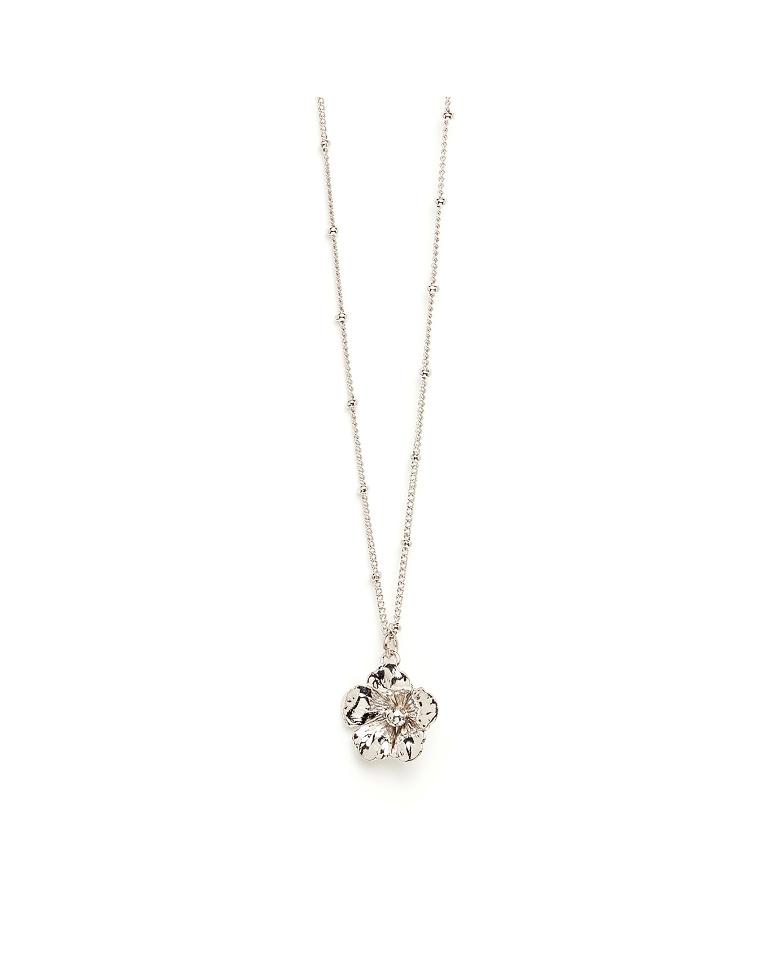 Gold-plated flower necklace MONSIEUR SIMONE Silver