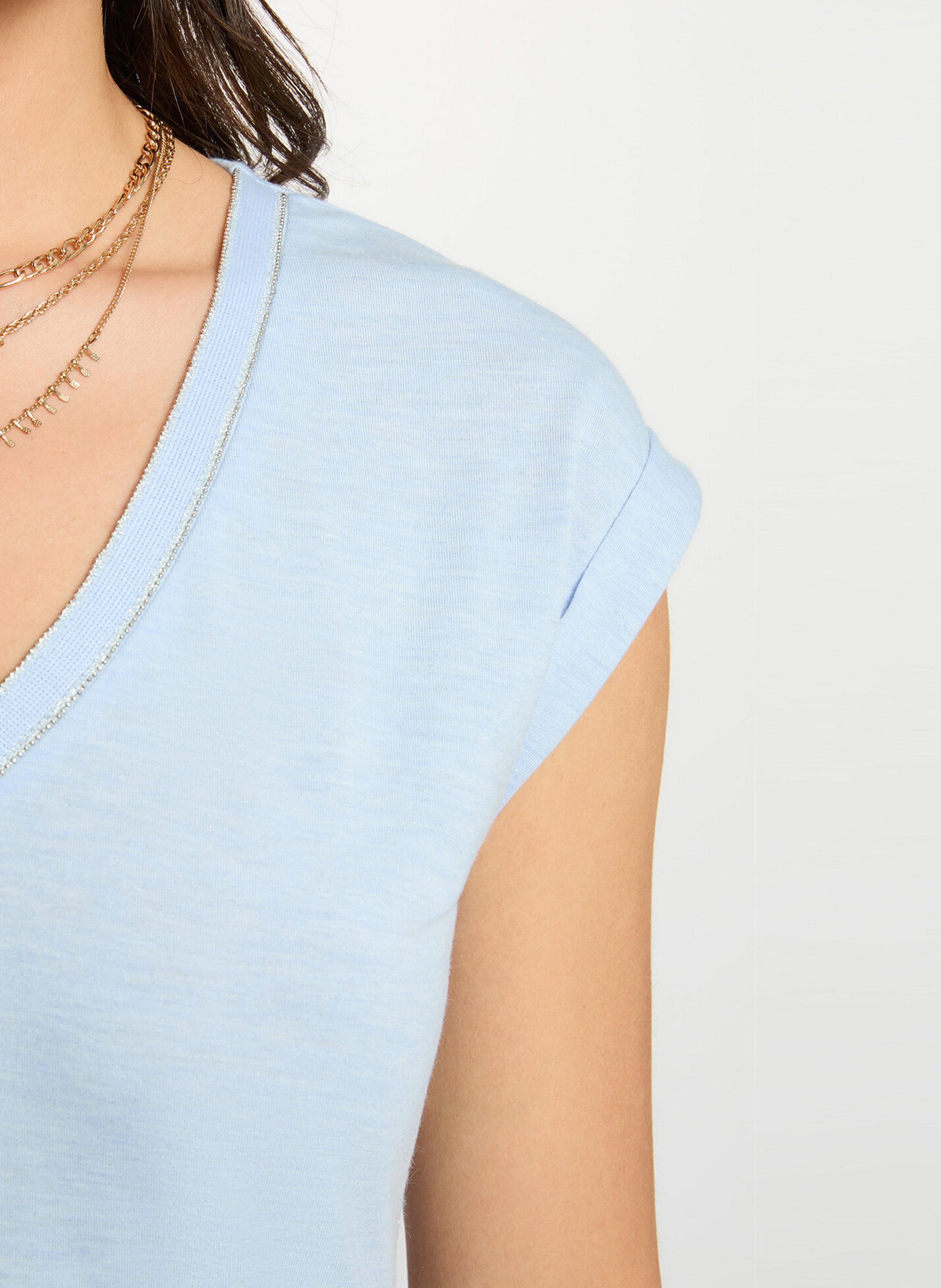 T-shirt met korte mouwen MORGAN Blauw