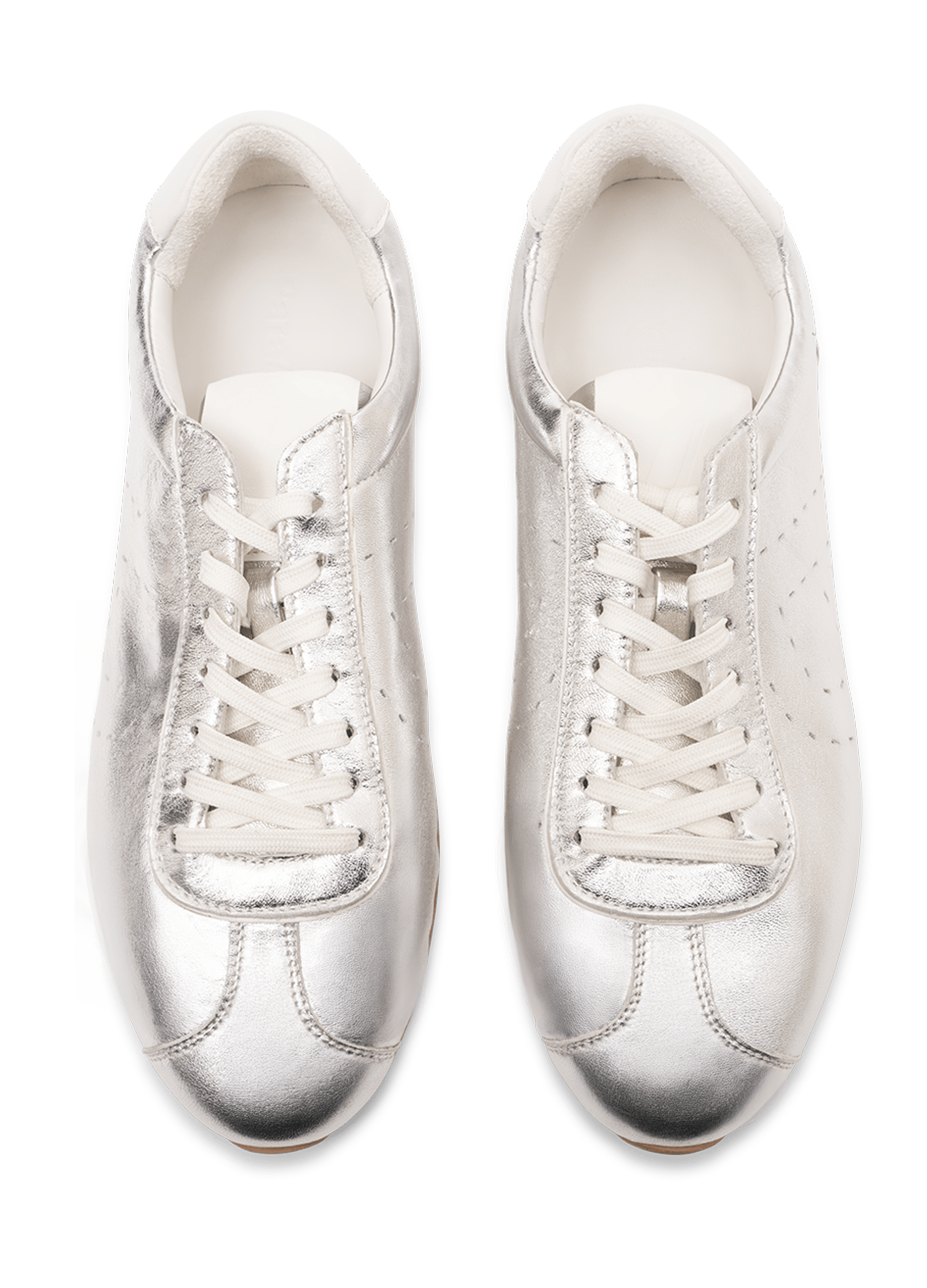 Sneakers en cuir nappa argent PARALLELE PARIS Argent