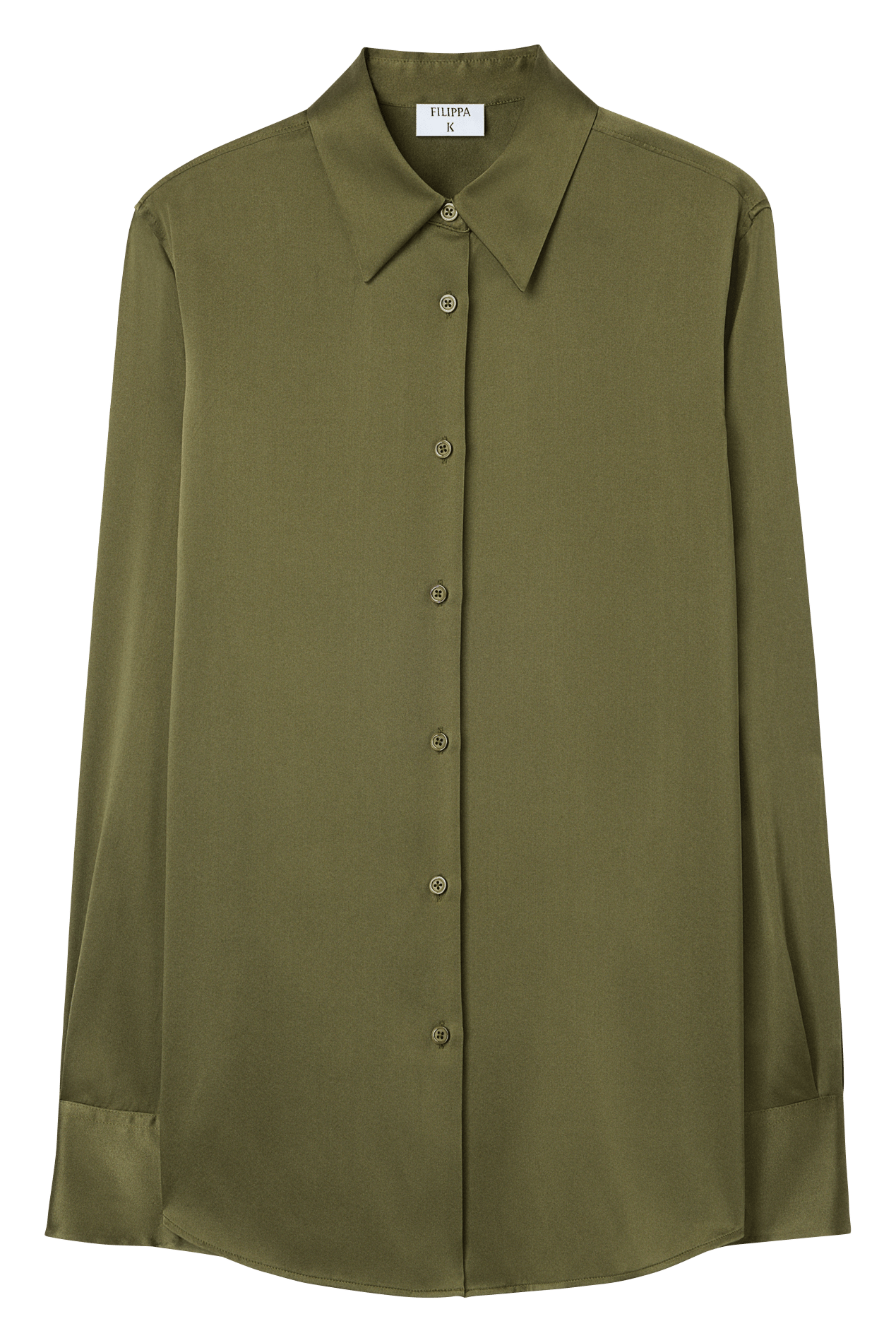 Soepel satijnen effen blouse FILIPPA K Groen