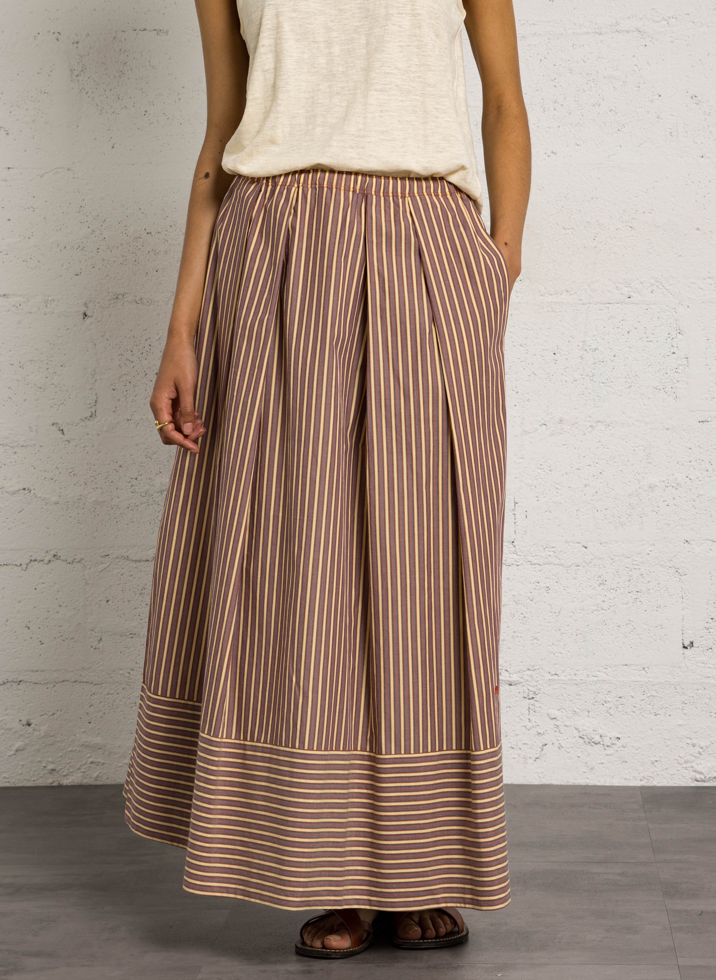 Jupe longue évasée taille haute MOISMONT