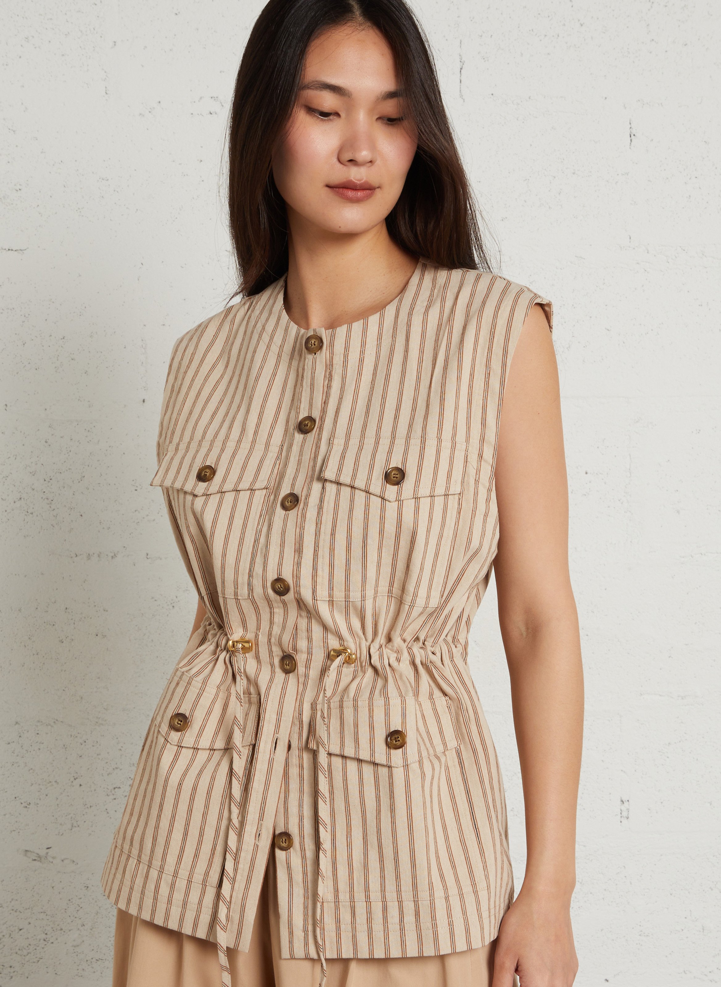 Veste col rond en coton mélangé DES PETITS HAUTS