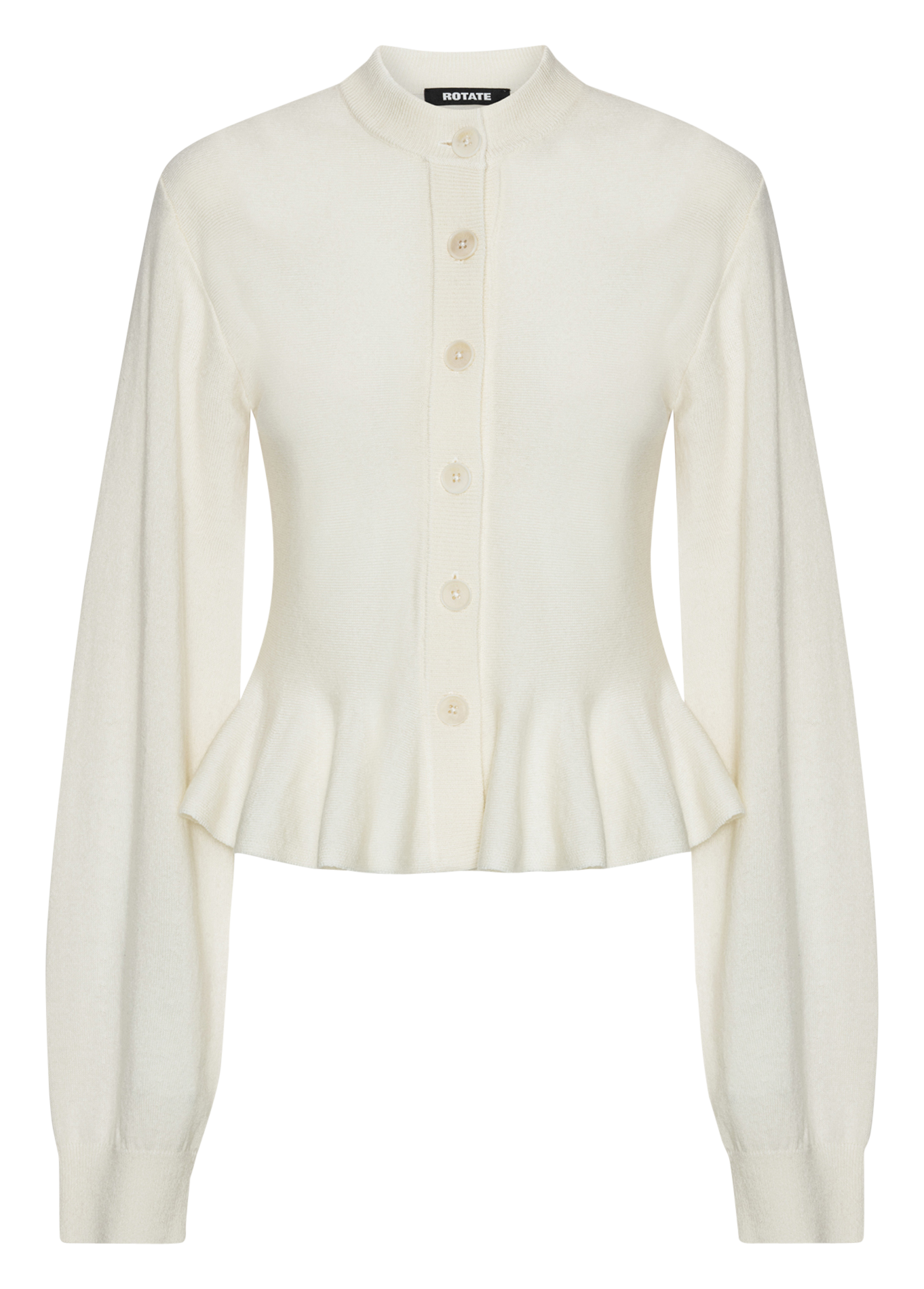 Wool-blend buttoned cardigan ROTATE White