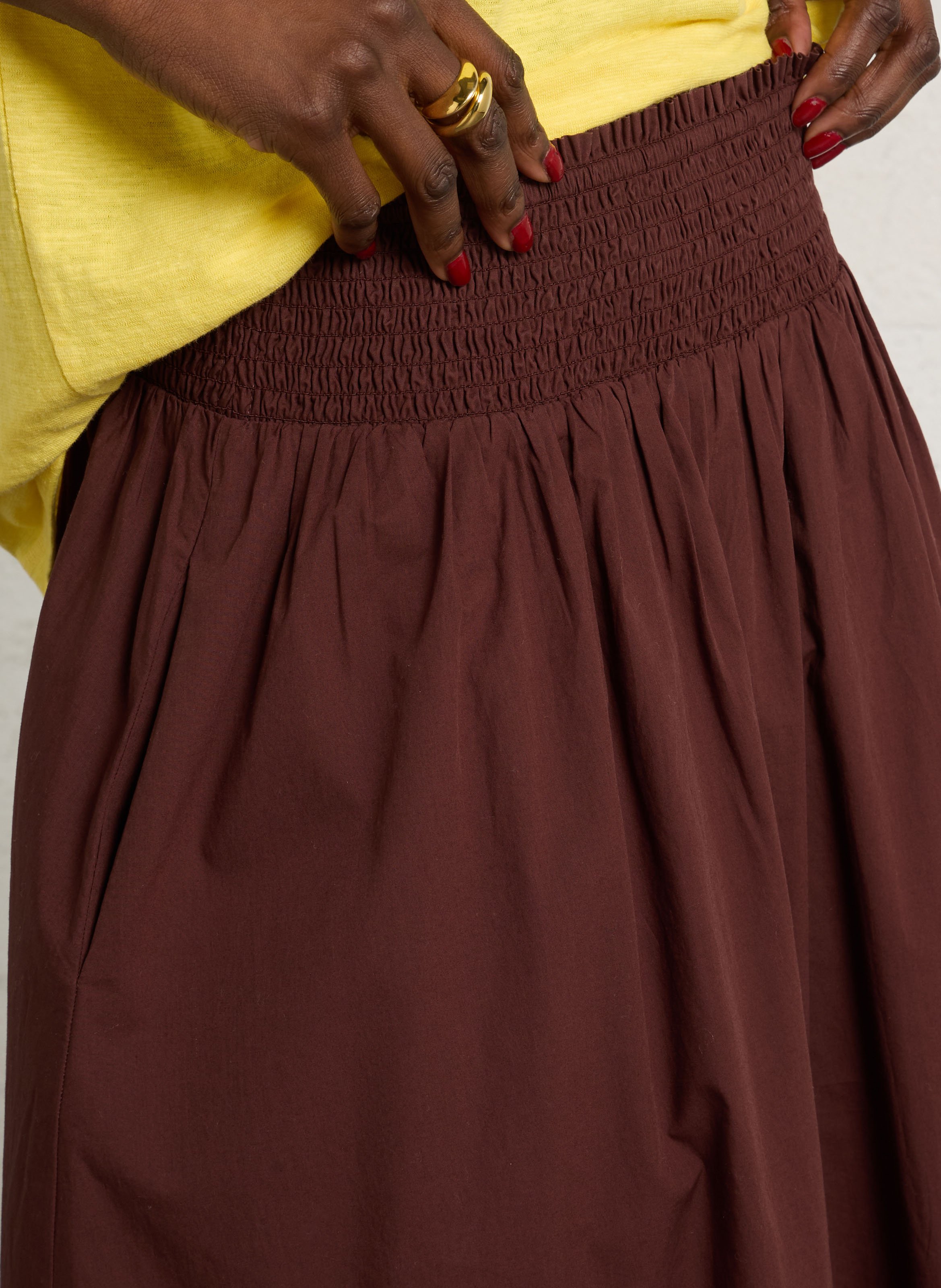 Cotton midi skirt MAISON 123 Red