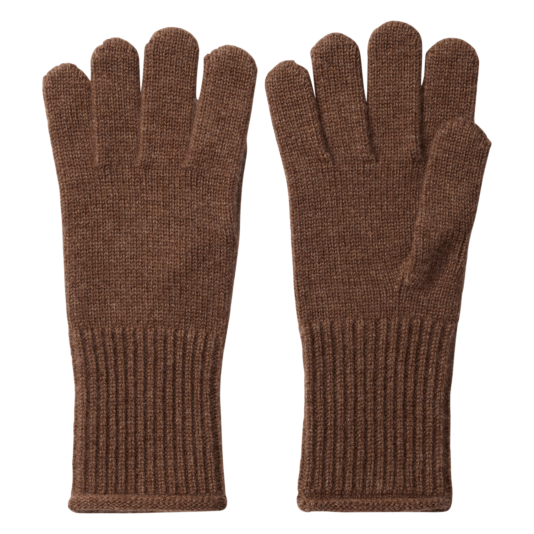 Wool and cashmere gloves SELECTED Brown