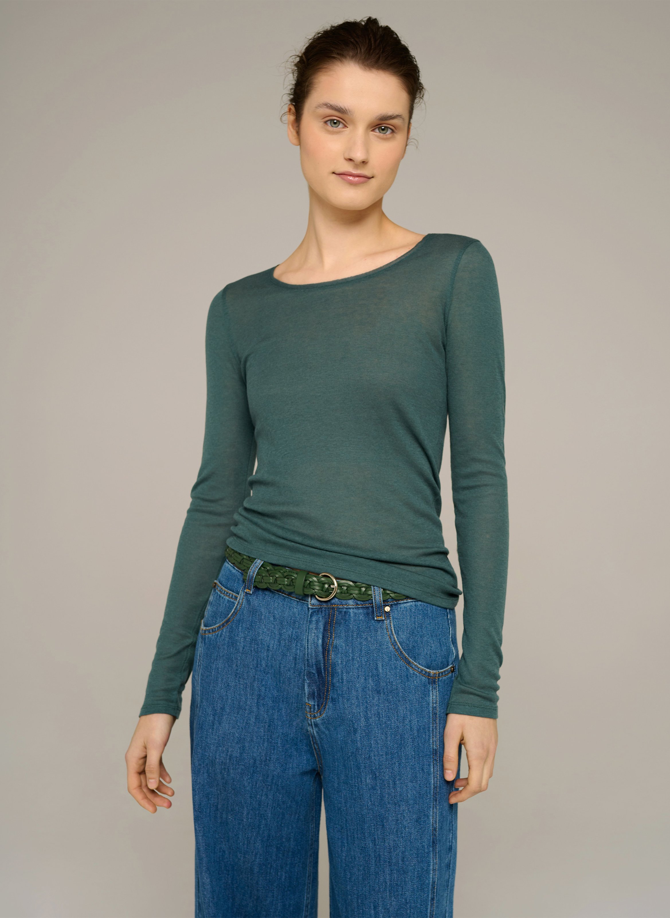 Langarmshirt mit Rundhalsausschnitt COTELAC ACOTE