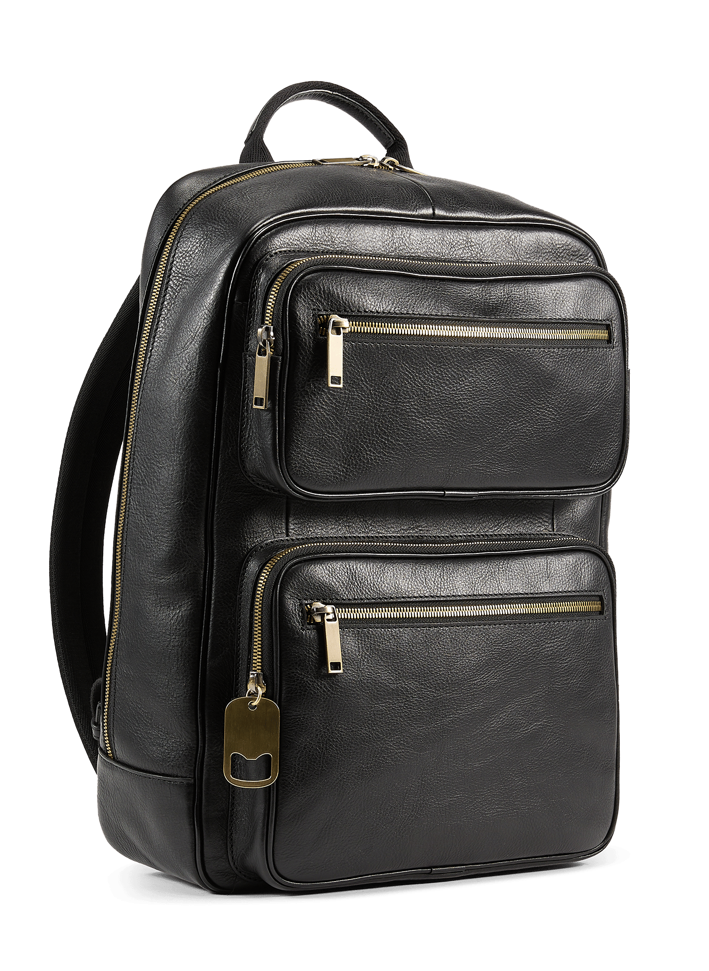 Backpack with multiple pockets in grained leather SAISON 1865 Black