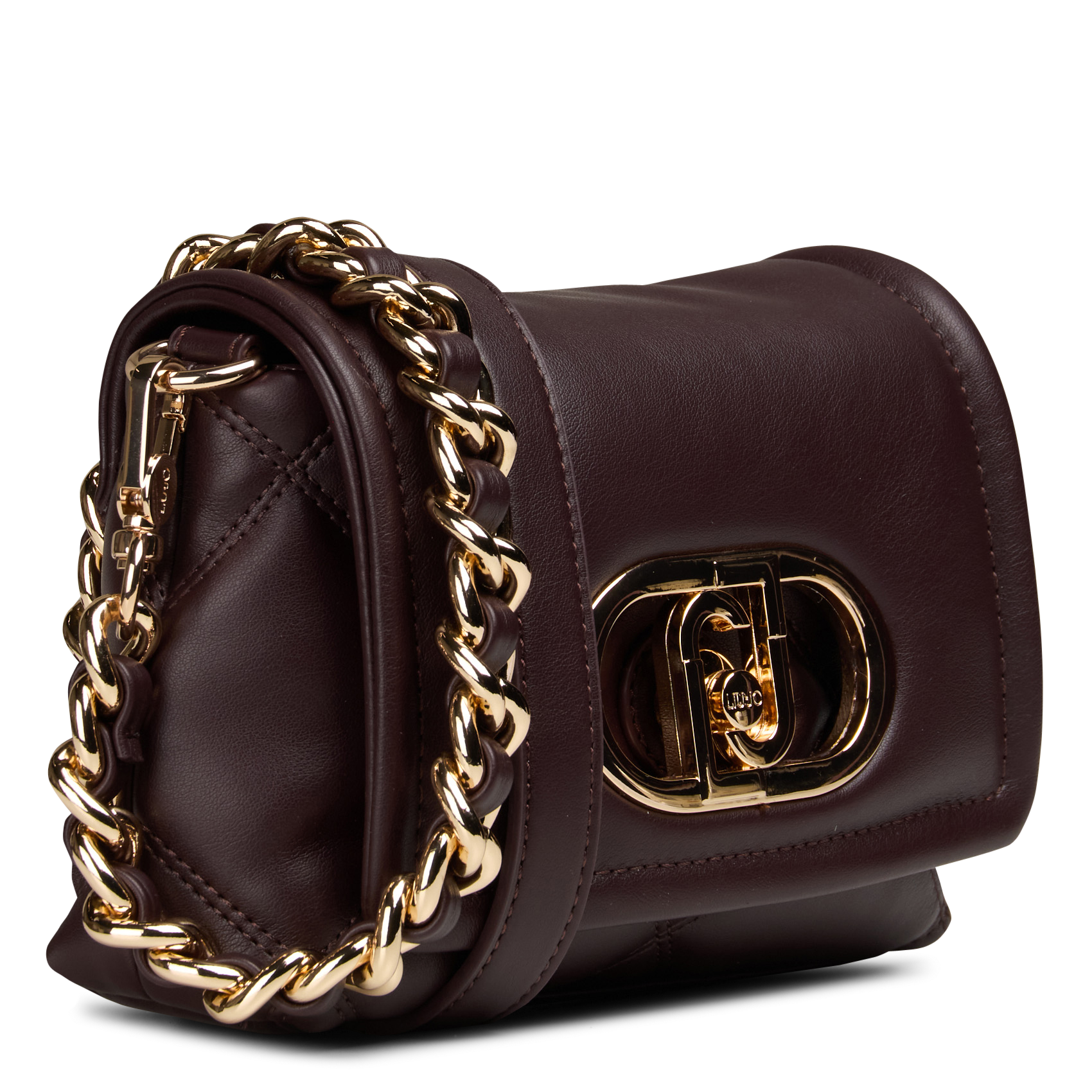 Leather-look shoulder bag LIU JO Plums