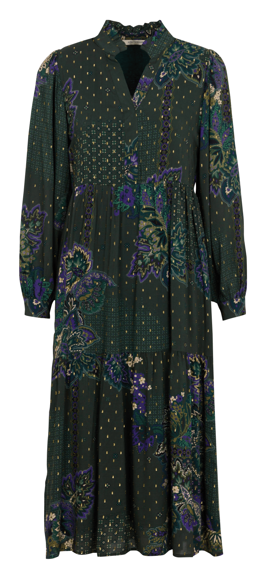 Robe ample col tunisien à imprimé LA FEE MARABOUTEE