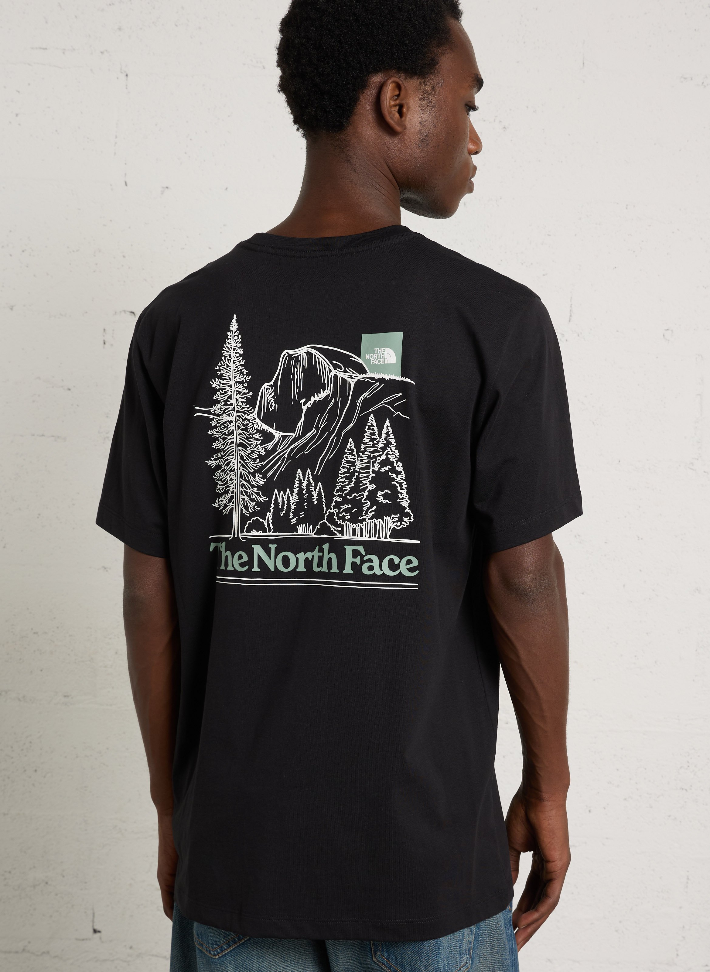 T-shirt manches courtes sérigraphié en coton mélangé THE NORTH FACE