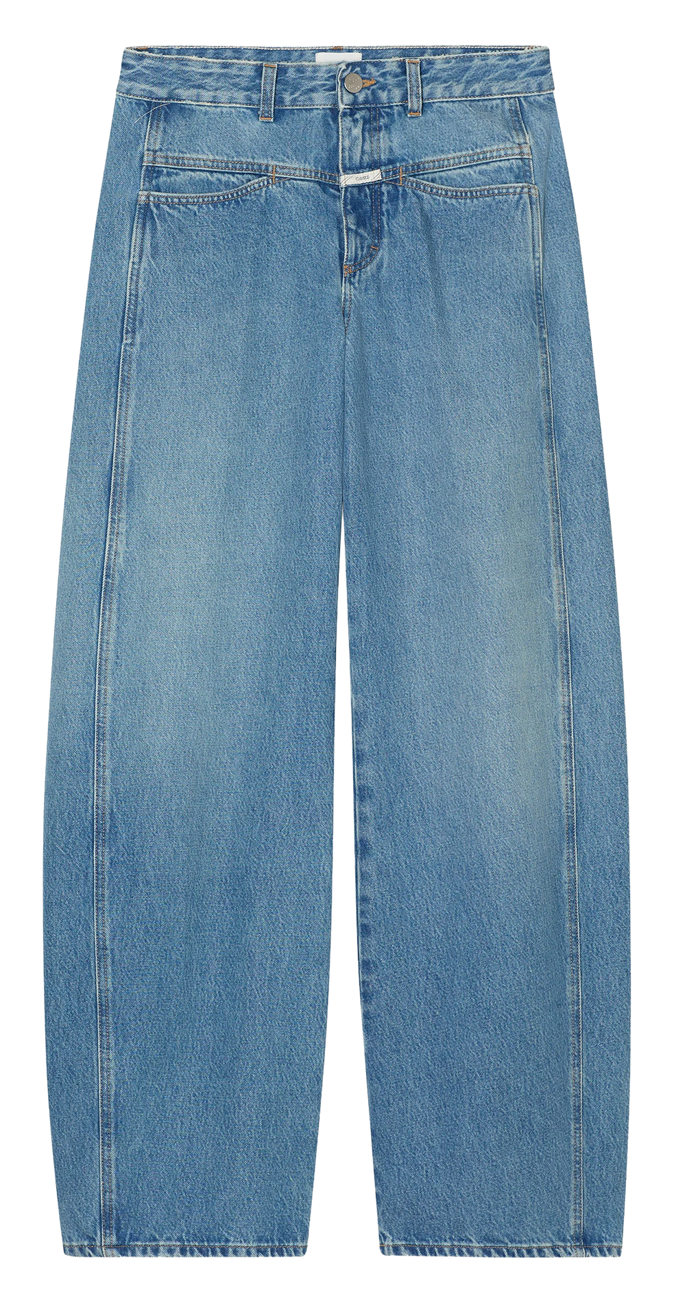 Wide-leg barrel-fit cotton jeans CLOSED Blue