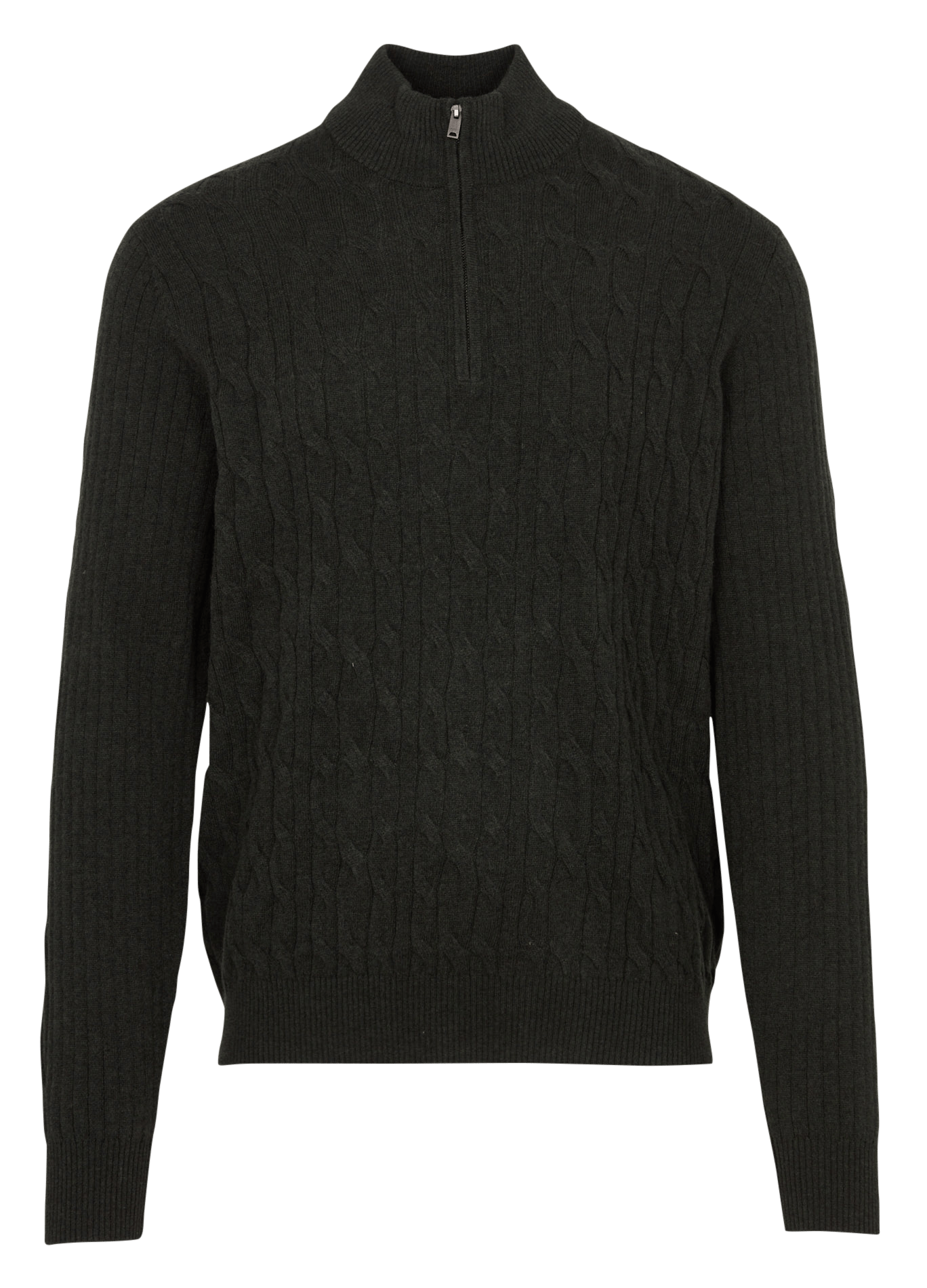 Pull droit col montant en laine HACKETT Vert