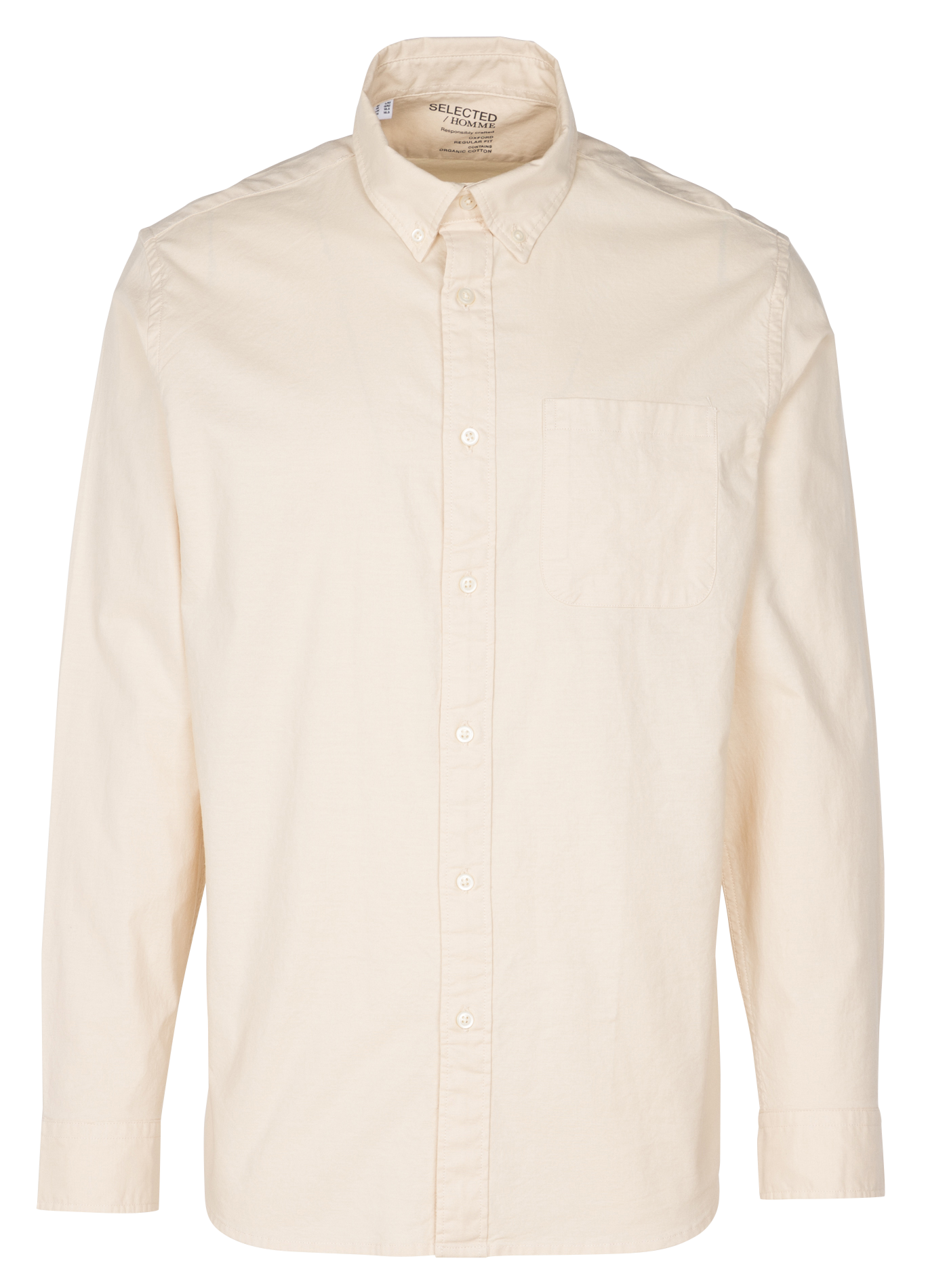 Chemise col américain en coton mélangé  SELECTED