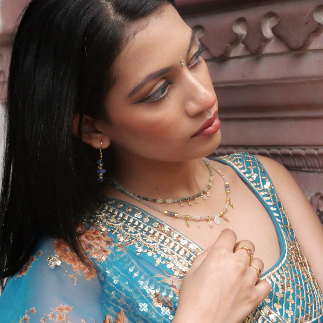 Lapis lazuli earrings GINANDGER Blue