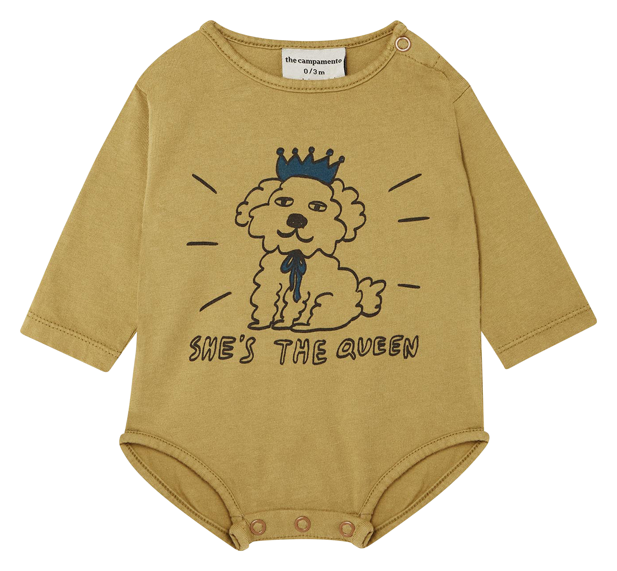 Body col rond imprimé en coton bio  THE CAMPAMENTO Vert