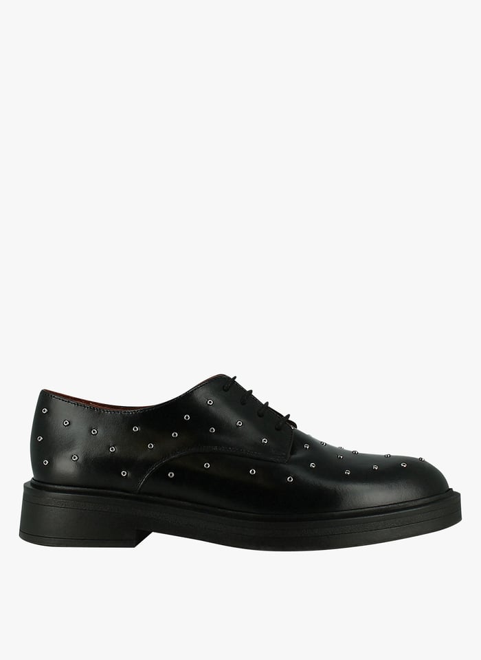 Derbies studs en cuir Noir