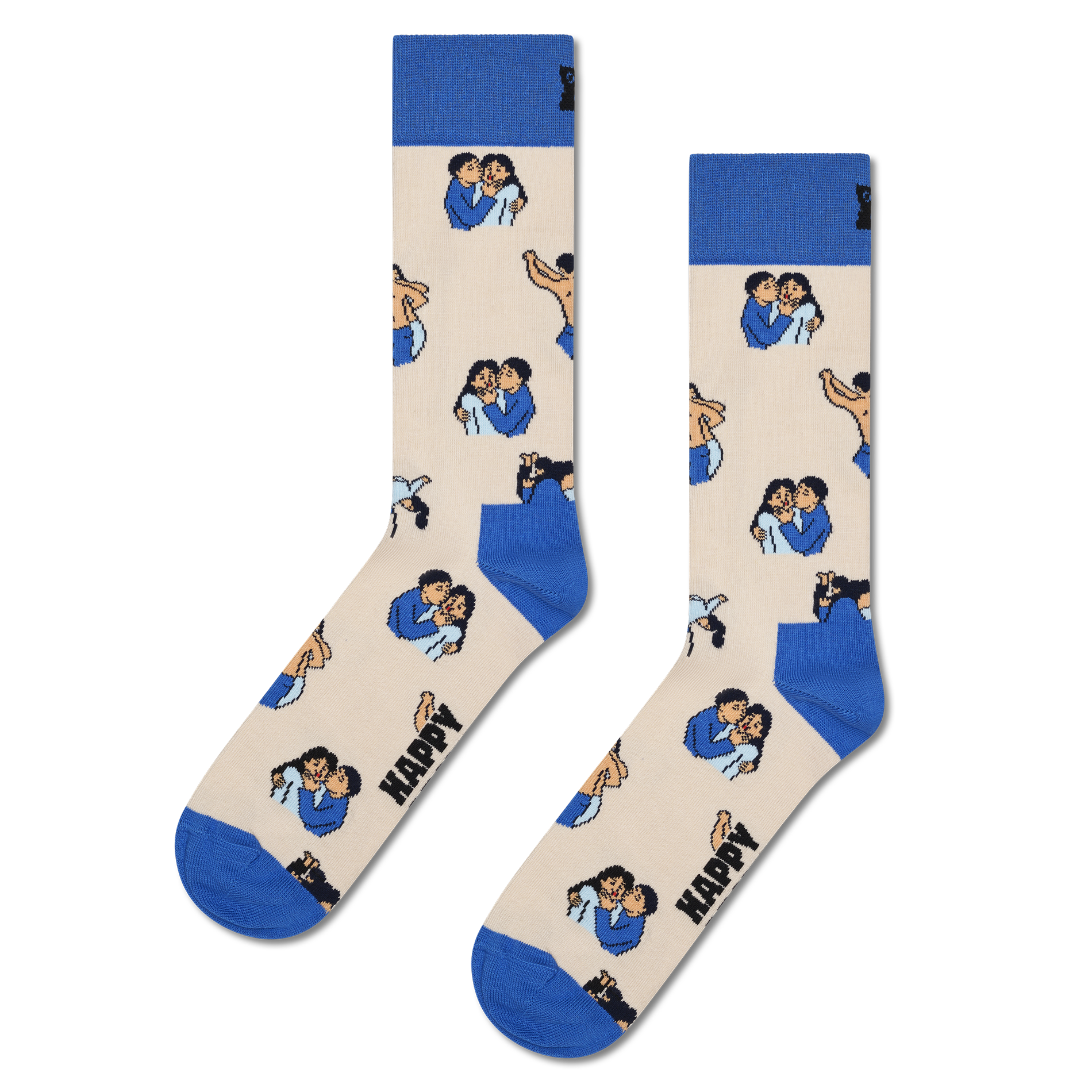 Chaussettes en coton bio mélangé HAPPY SOCKS Beige