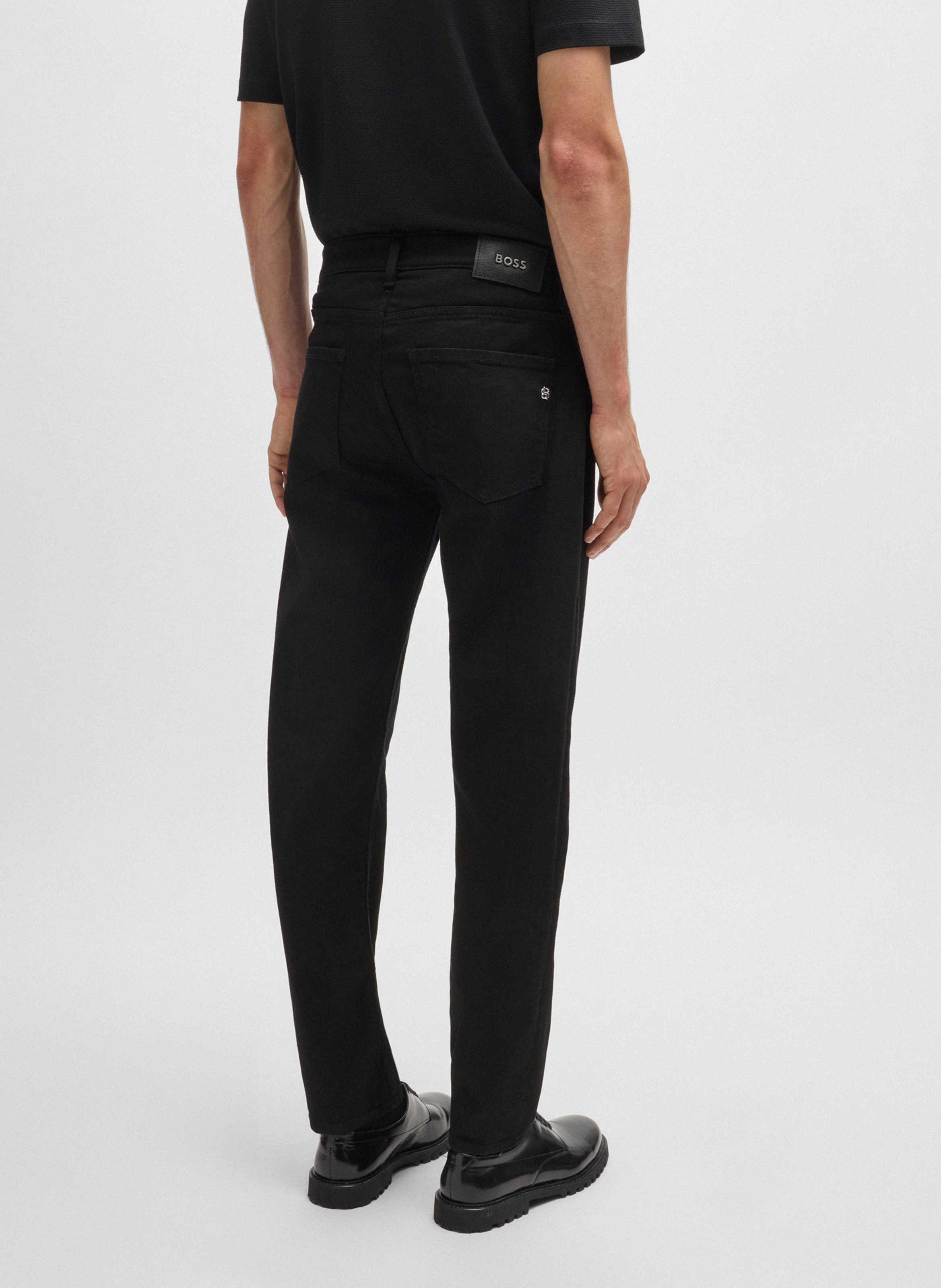 Regular-fit cotton-blend jeans BOSS Black
