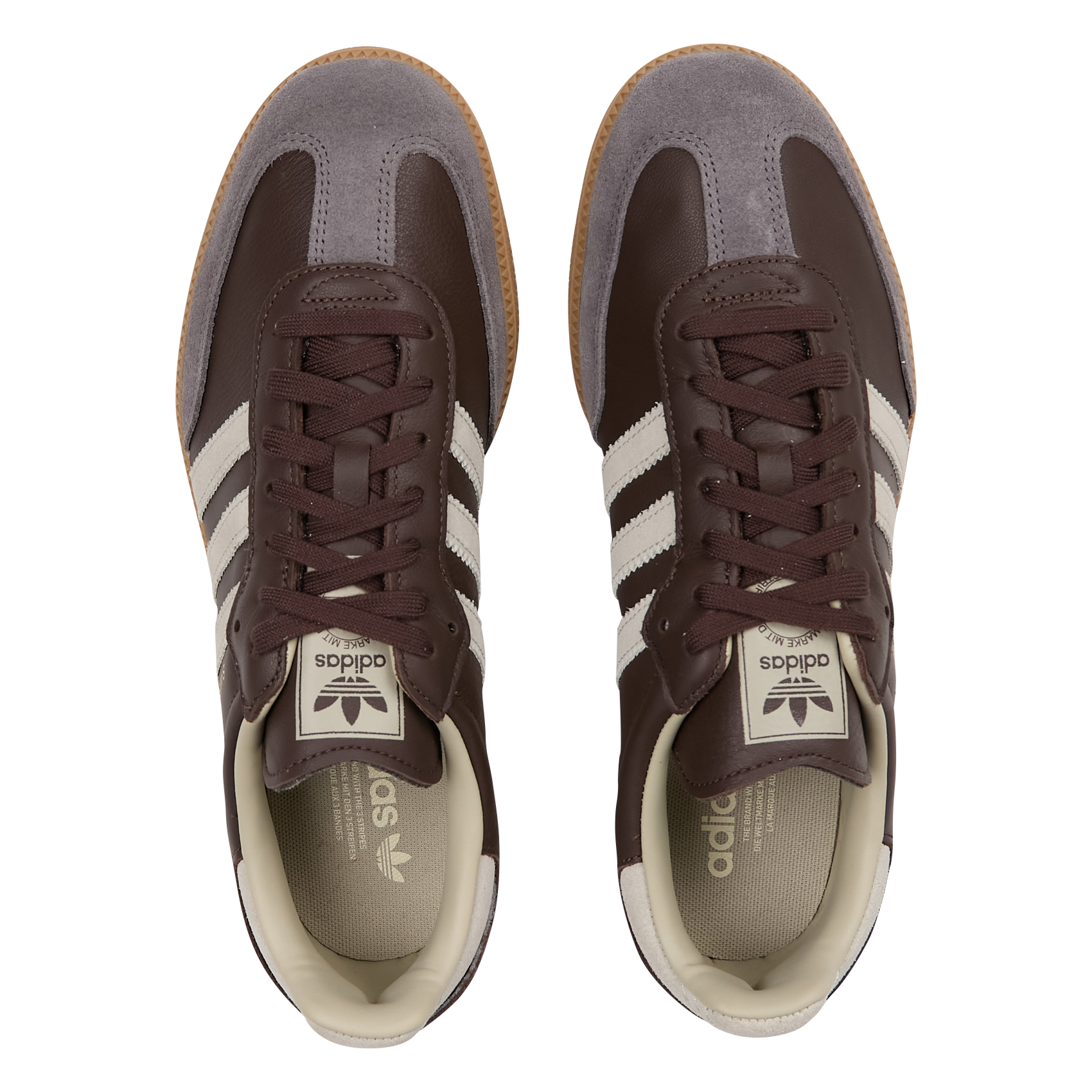Low-top dual-material sneakers ADIDAS Brown