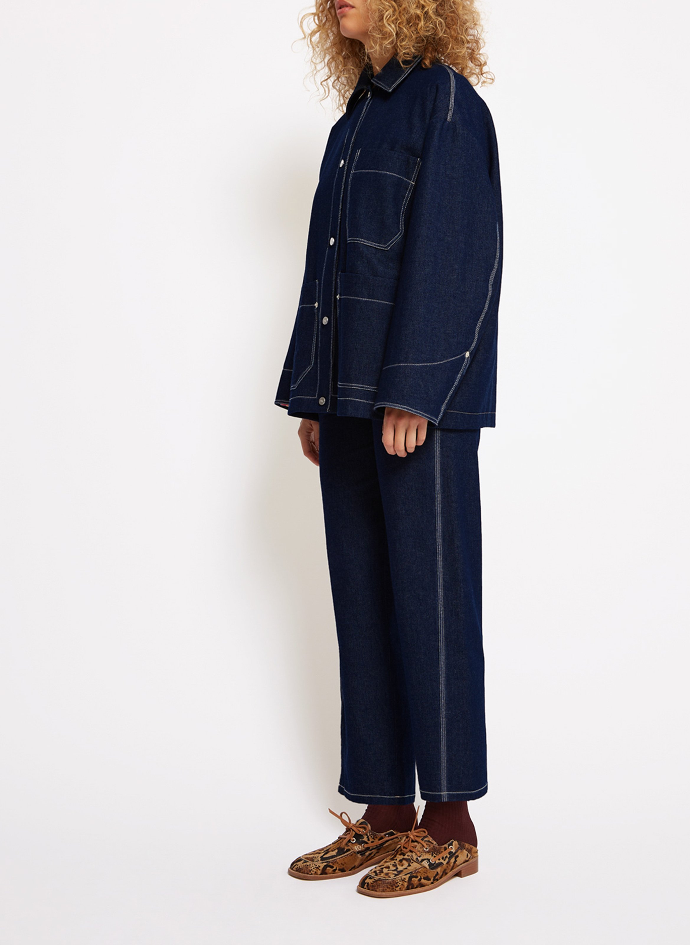 Veste oversize en coton ROSEANNA Bleu