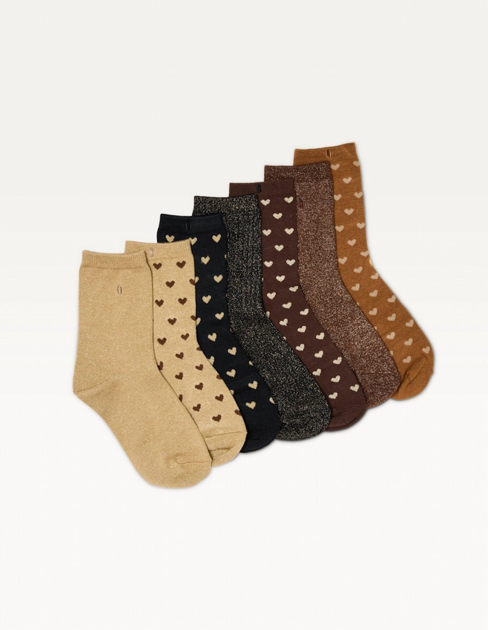 Set of 7 socks ODAJE EX. M.MOUSTACHE Brown