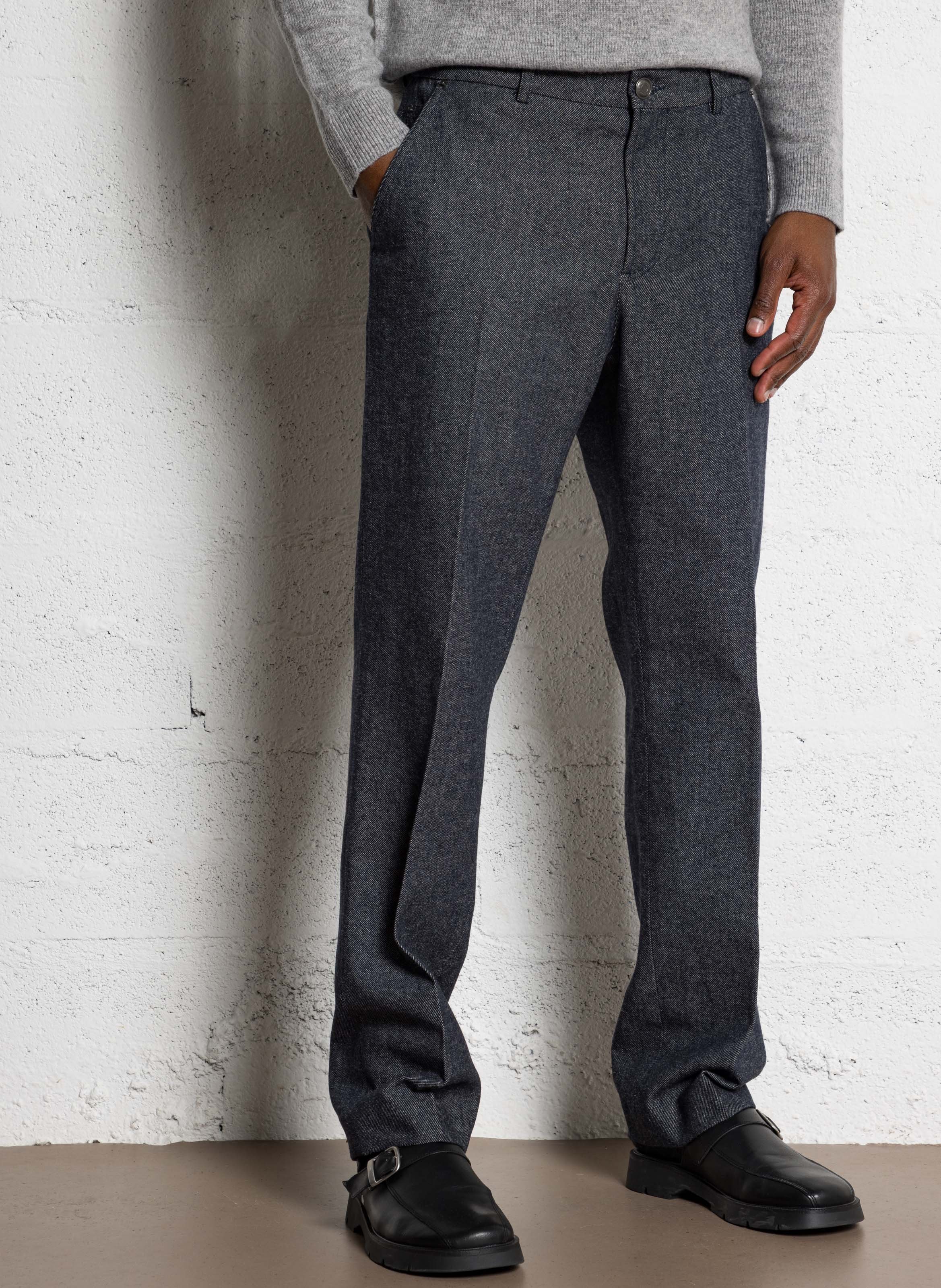 Straight leg knit jeans IKKS Blue