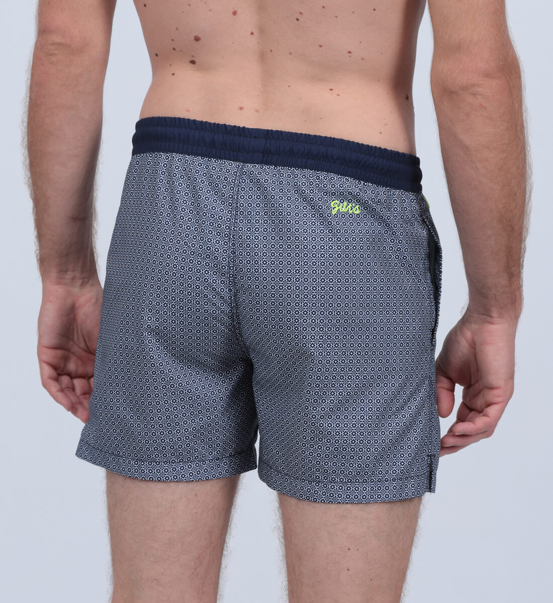 Straight printed swim shorts GILI'S Blue