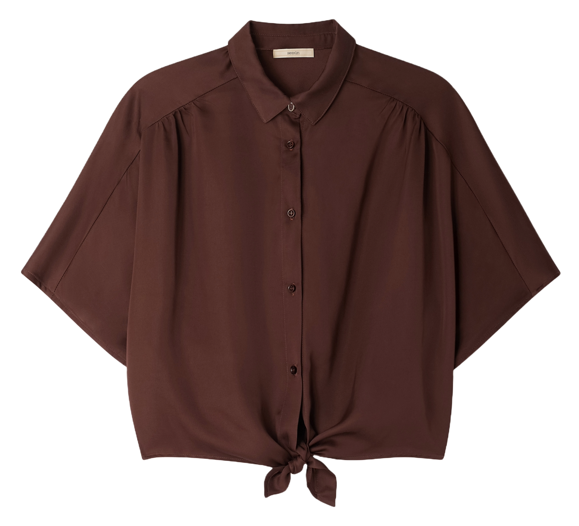 Straight shirt SESSUN Brown