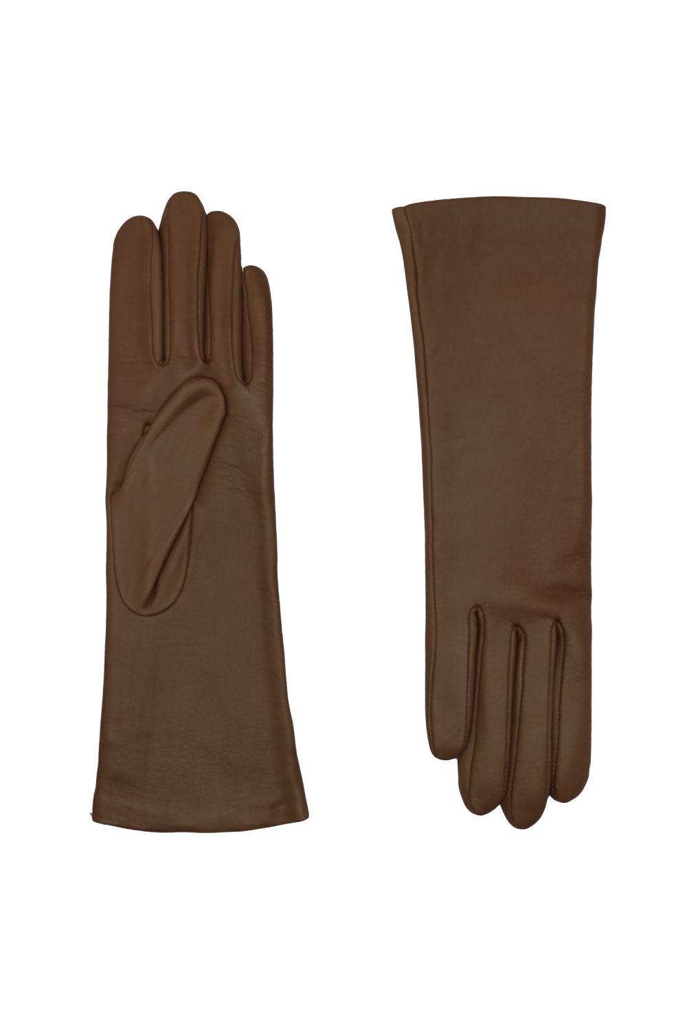 Christina leather gloves lined with cashmere AGNELLE Brown