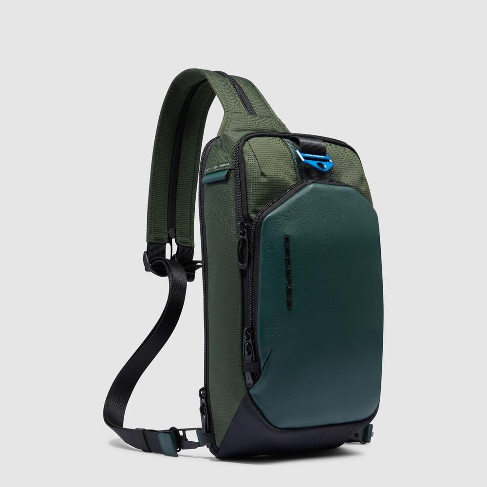 Crossbody bag for iPad® mini PIQUADRO Green