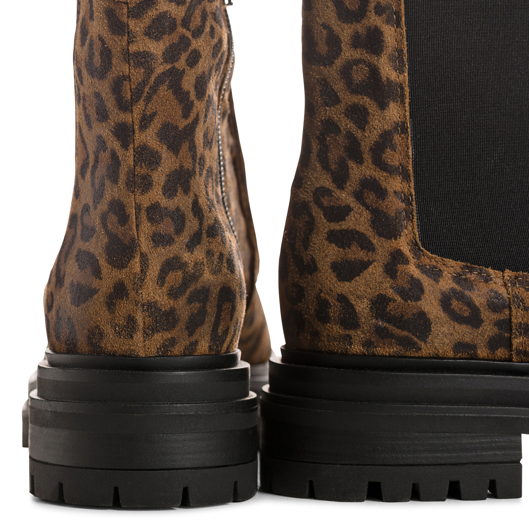 Enkellaarzen van bedrukt suèdeleer REQINS Bruin