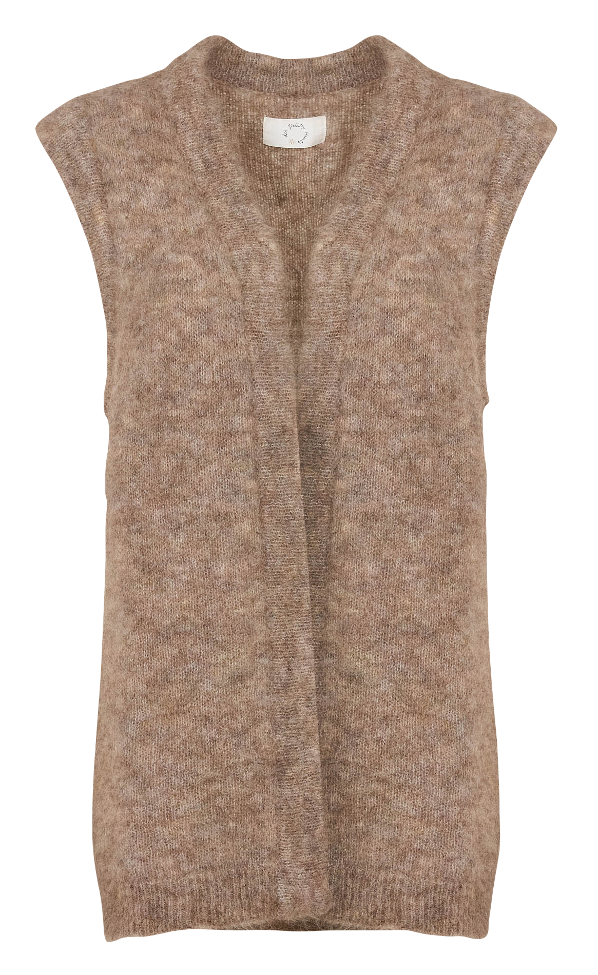 Sleeveless wool-blend cardigan DES PETITS HAUTS Beige