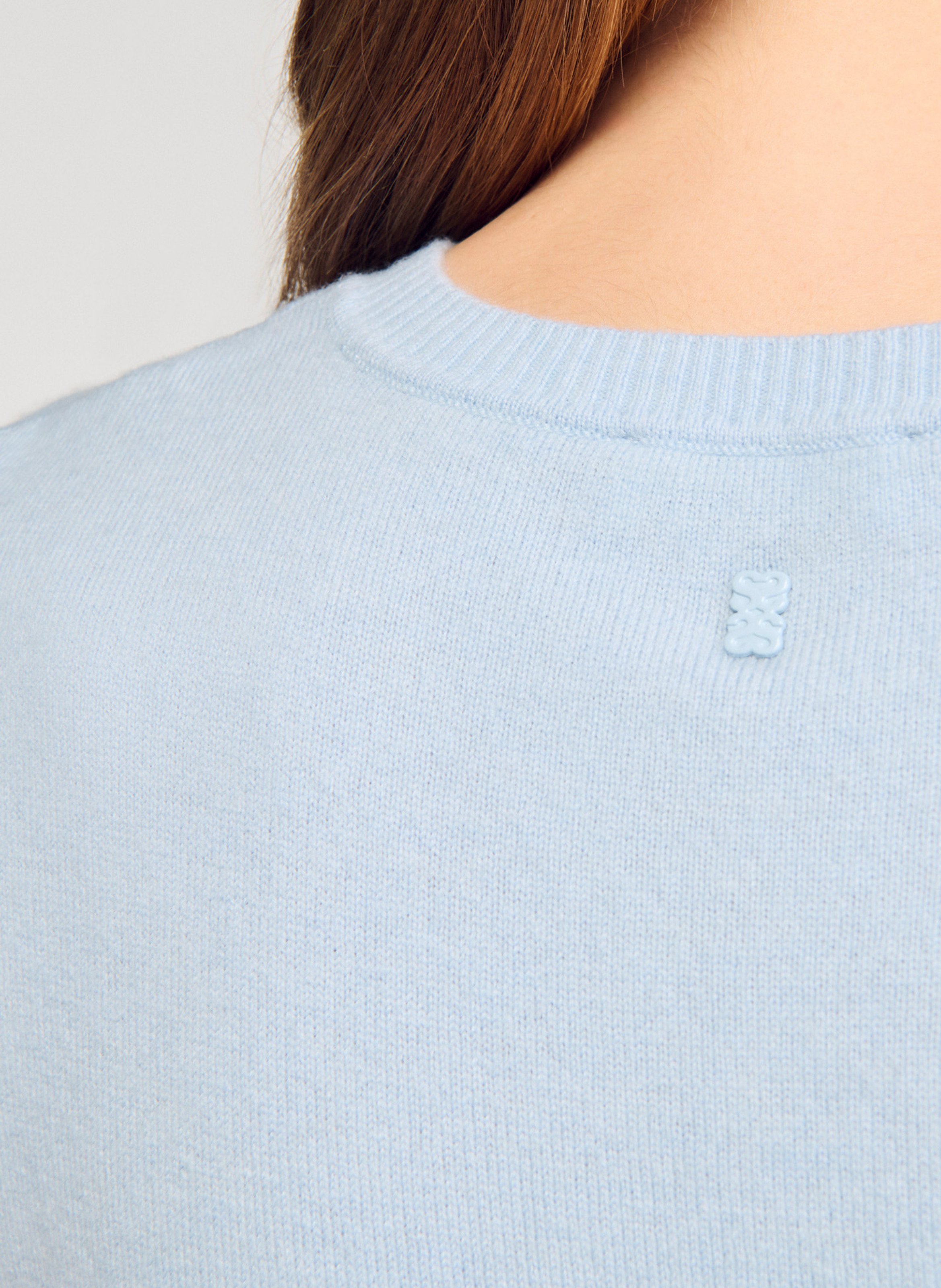 Wollen top met ronde hals SANDRO Blauw