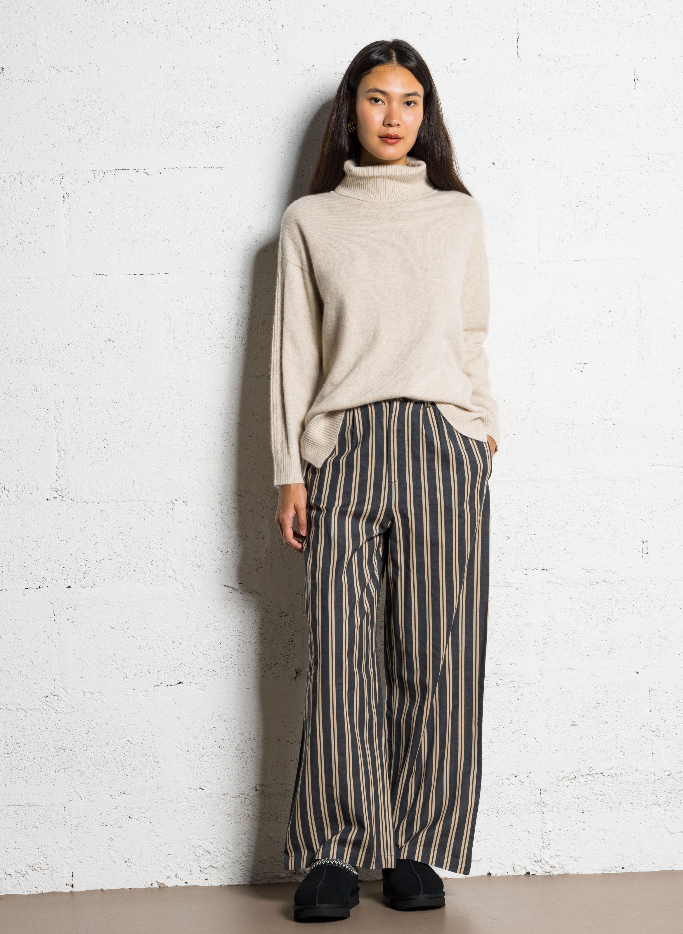 Pantalon large en coton mélangé BILLABONG Noir