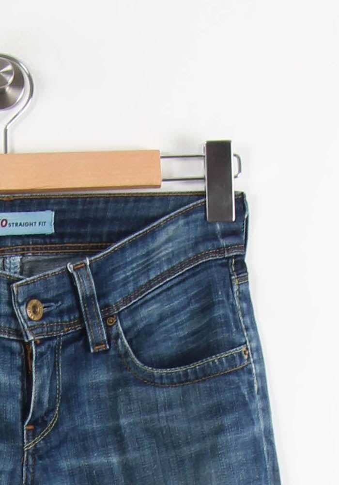 Cropped slim jeans with studs LEVI'S - Seconde main Blue