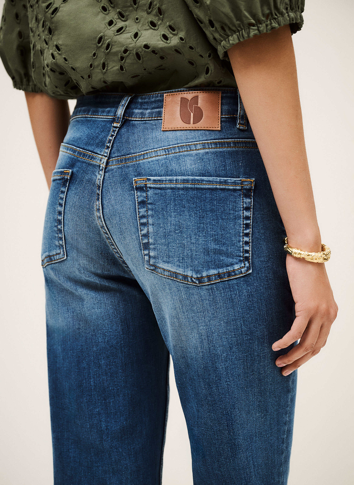 Flared jeans - katoenblend BA&SH Blauw