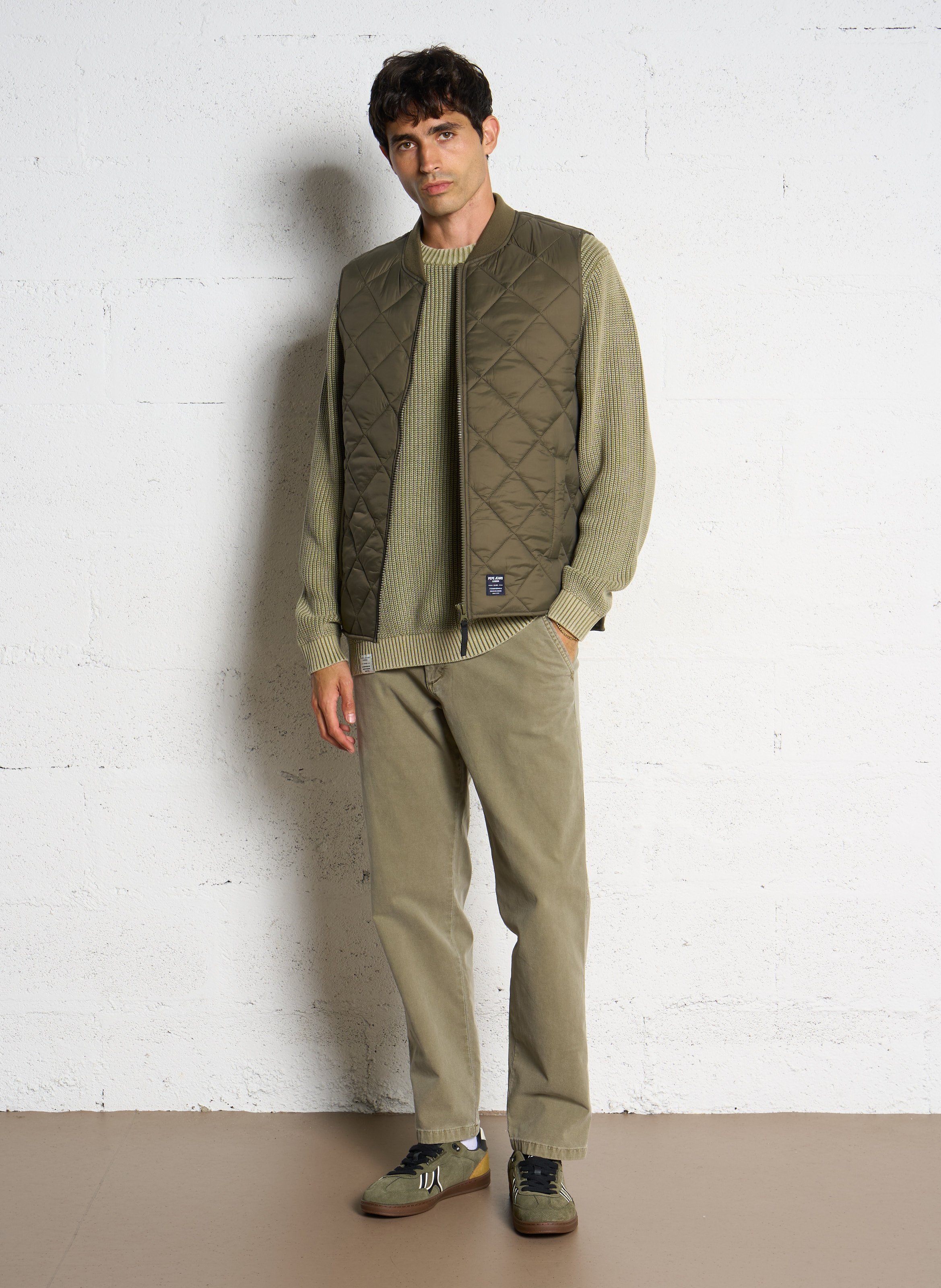 Veste matelassée col rond  PEPE JEANS Vert