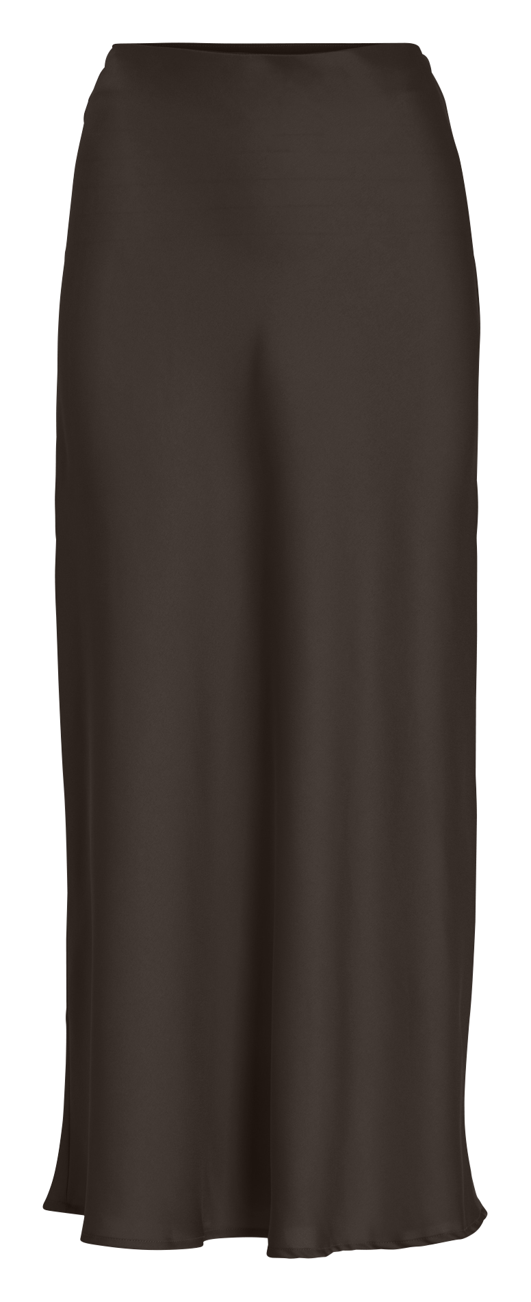 Long high-waisted flared skirt VILA Brown