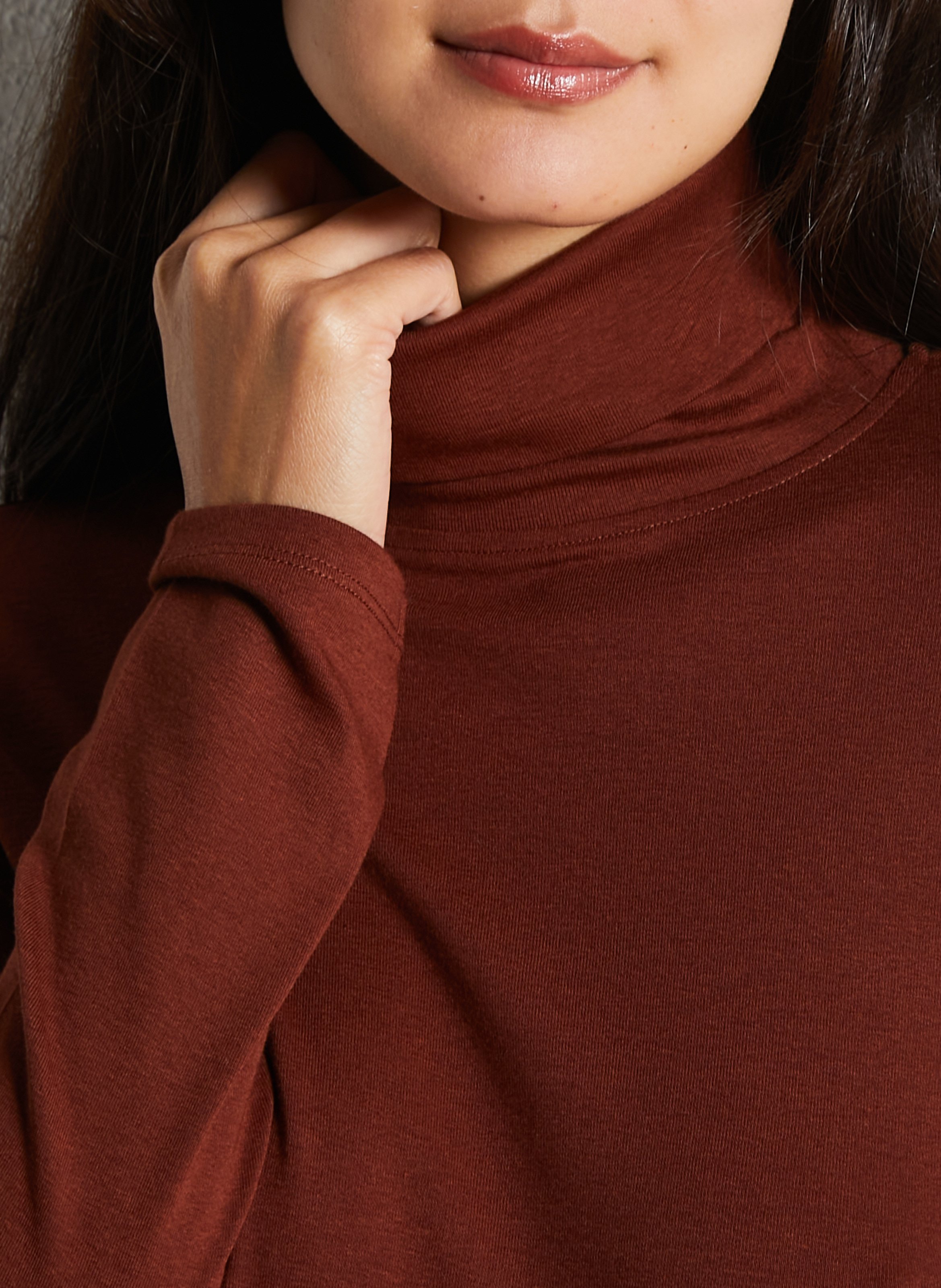 Tee-shirt droit col roulé MAISON 123 Rouge